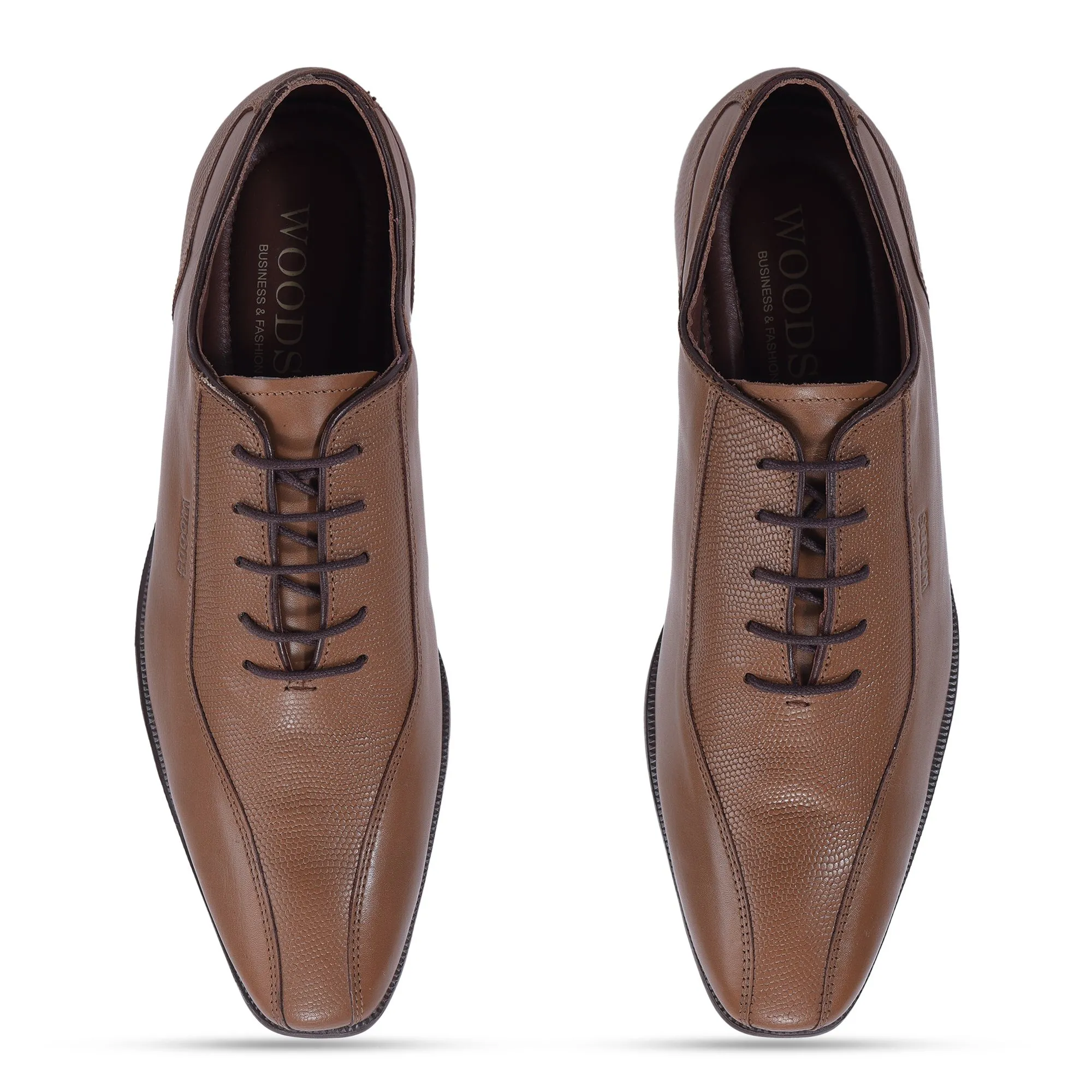 Tan brown formal shoes for men - Thumbnail 3