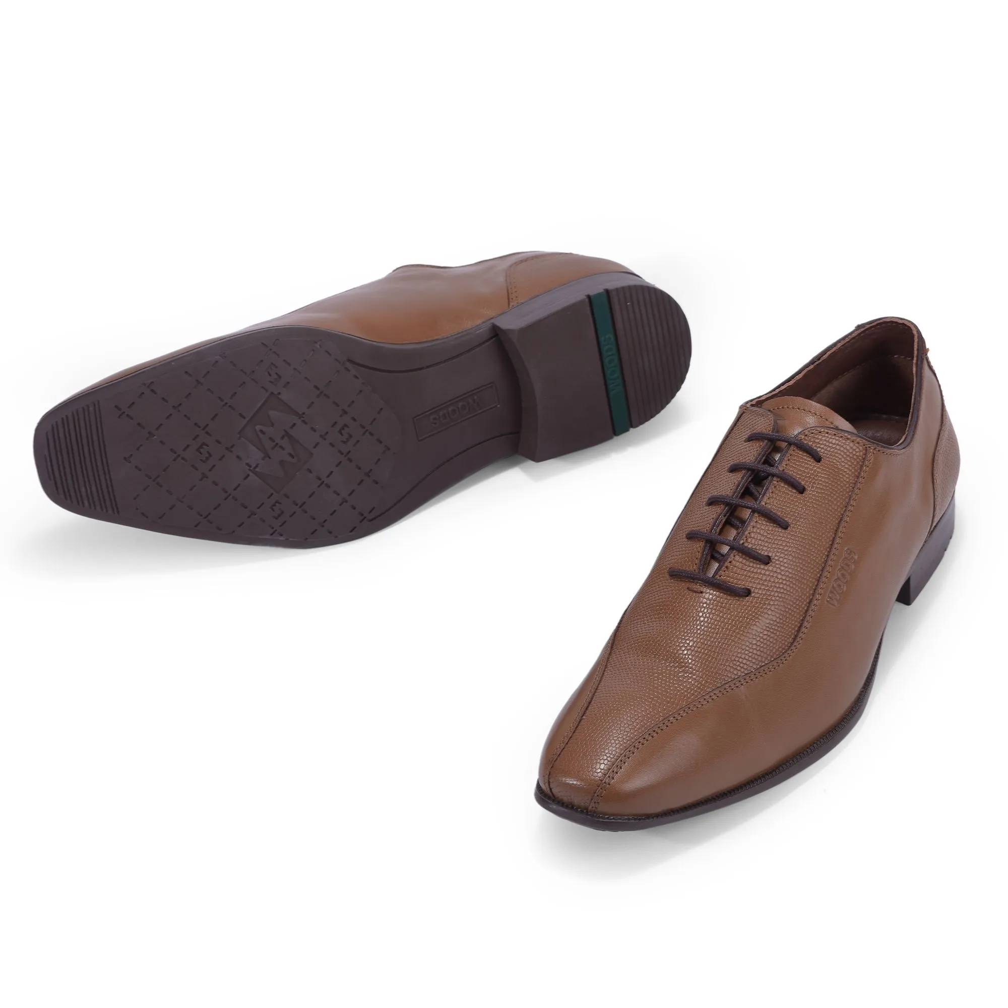 Tan brown formal shoes for men - Thumbnail 4