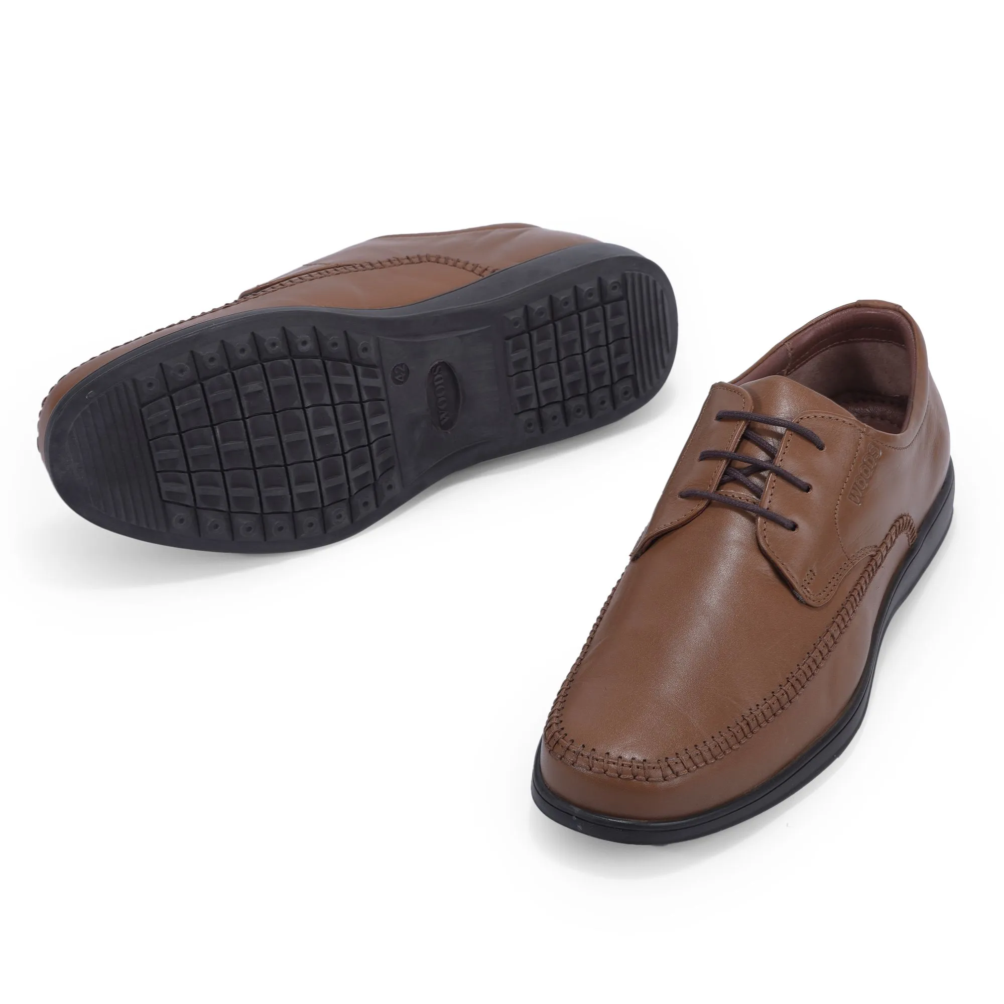 Tan brown formal shoes for men - Thumbnail 4