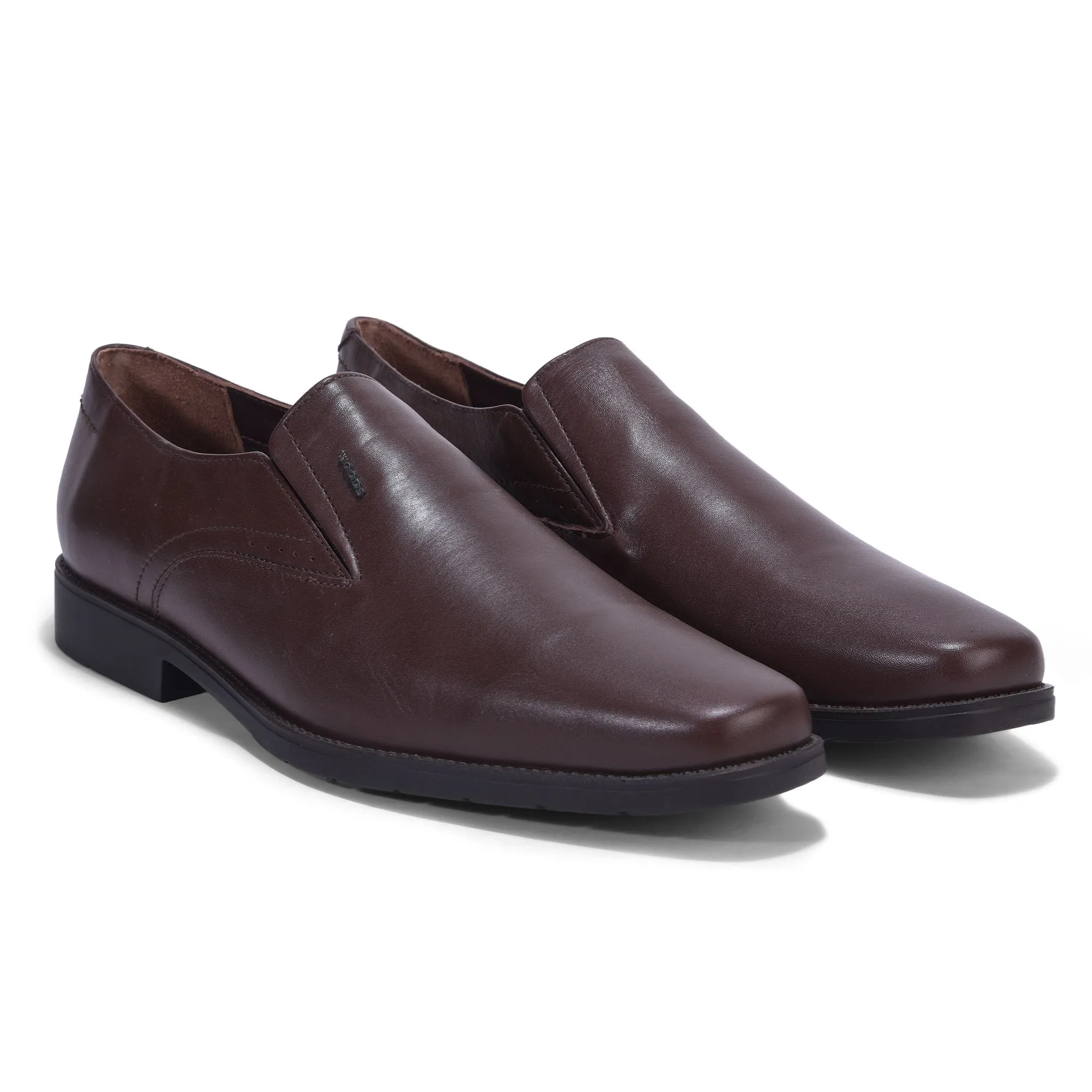 Red brown slip-on shoes for men - Thumbnail 6