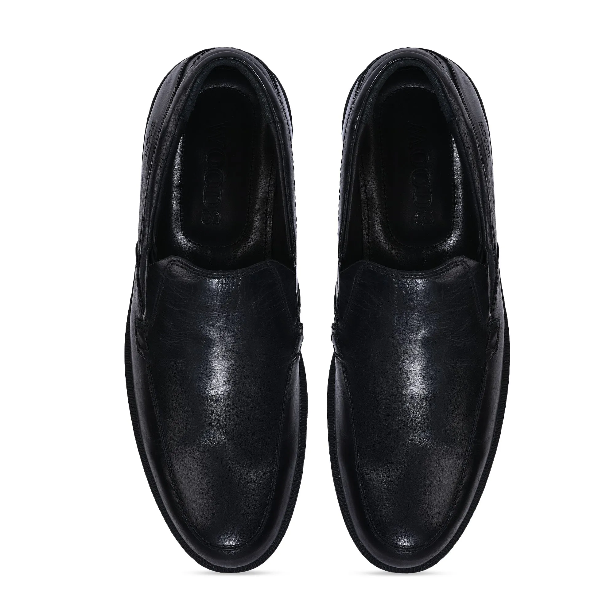 Black formal slip-on shoes - Thumbnail 3