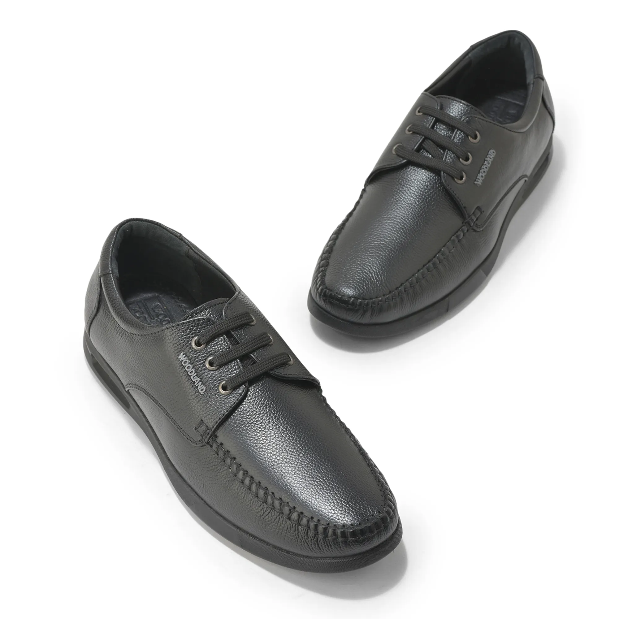 Woodland Men’s Black Heritage Formal Lace Shoes - Thumbnail 4
