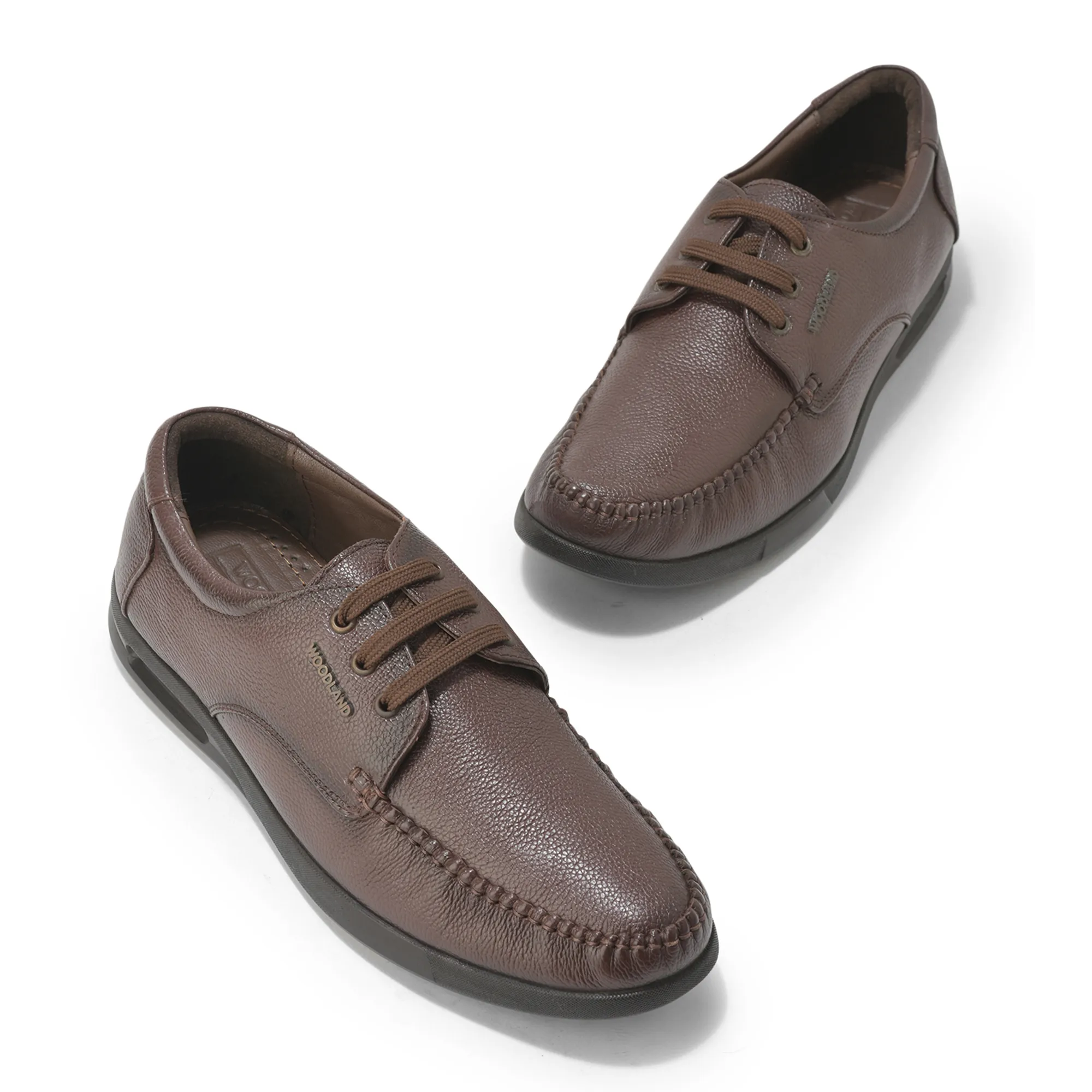 Woodland Men’s Brown Heritage Formal Lace Shoes - Thumbnail 4