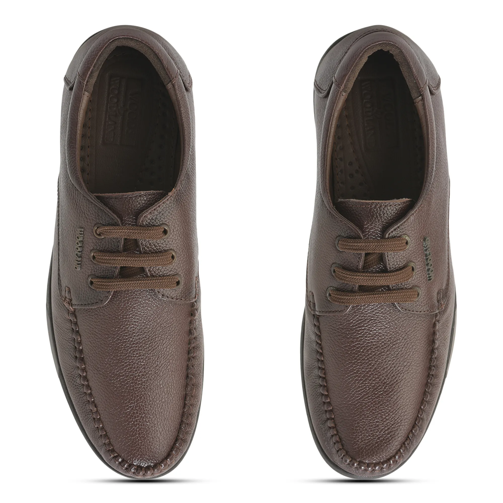 Woodland Men’s Brown Heritage Formal Lace Shoes - Thumbnail 5