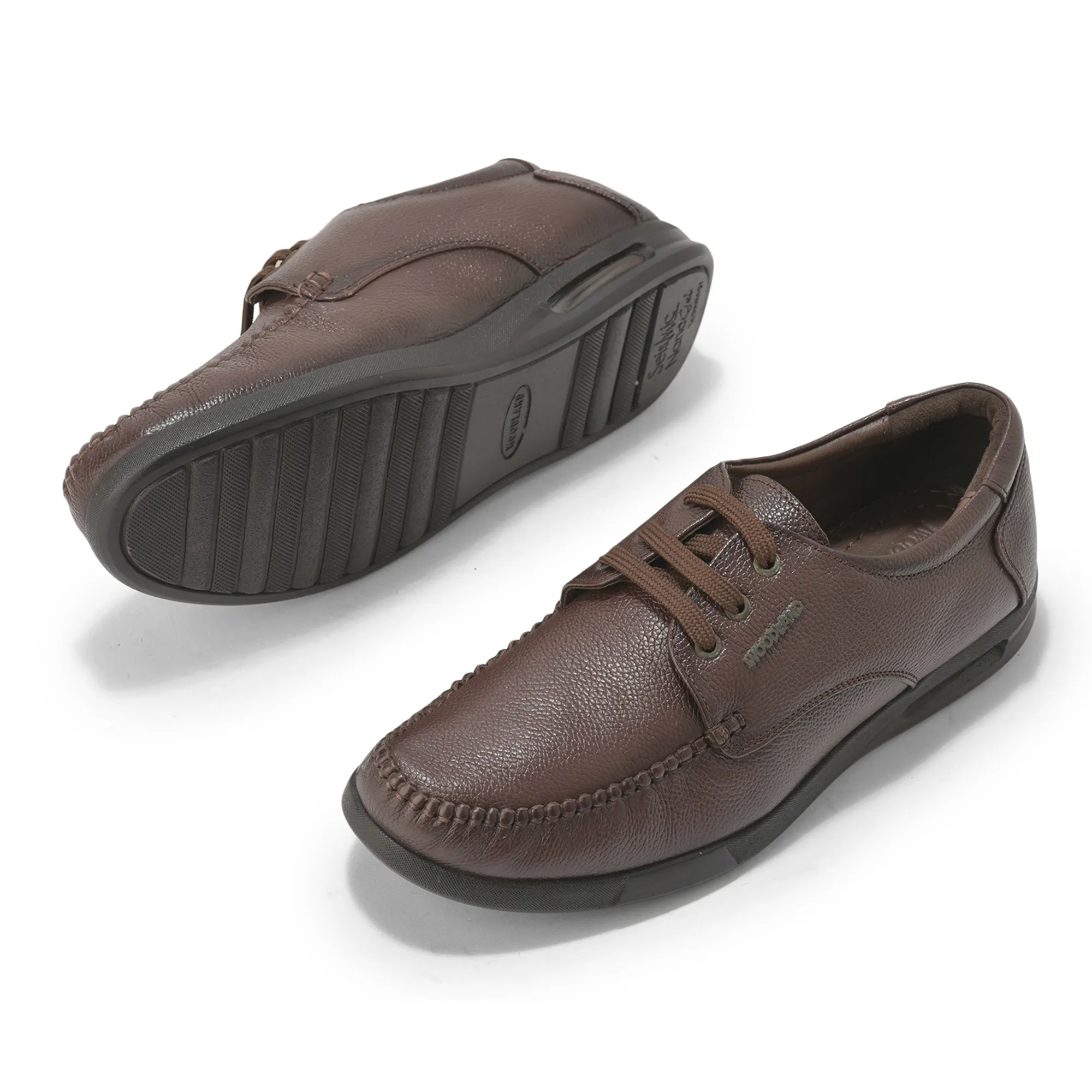 Woodland Men’s Brown Heritage Formal Lace Shoes - Thumbnail 6