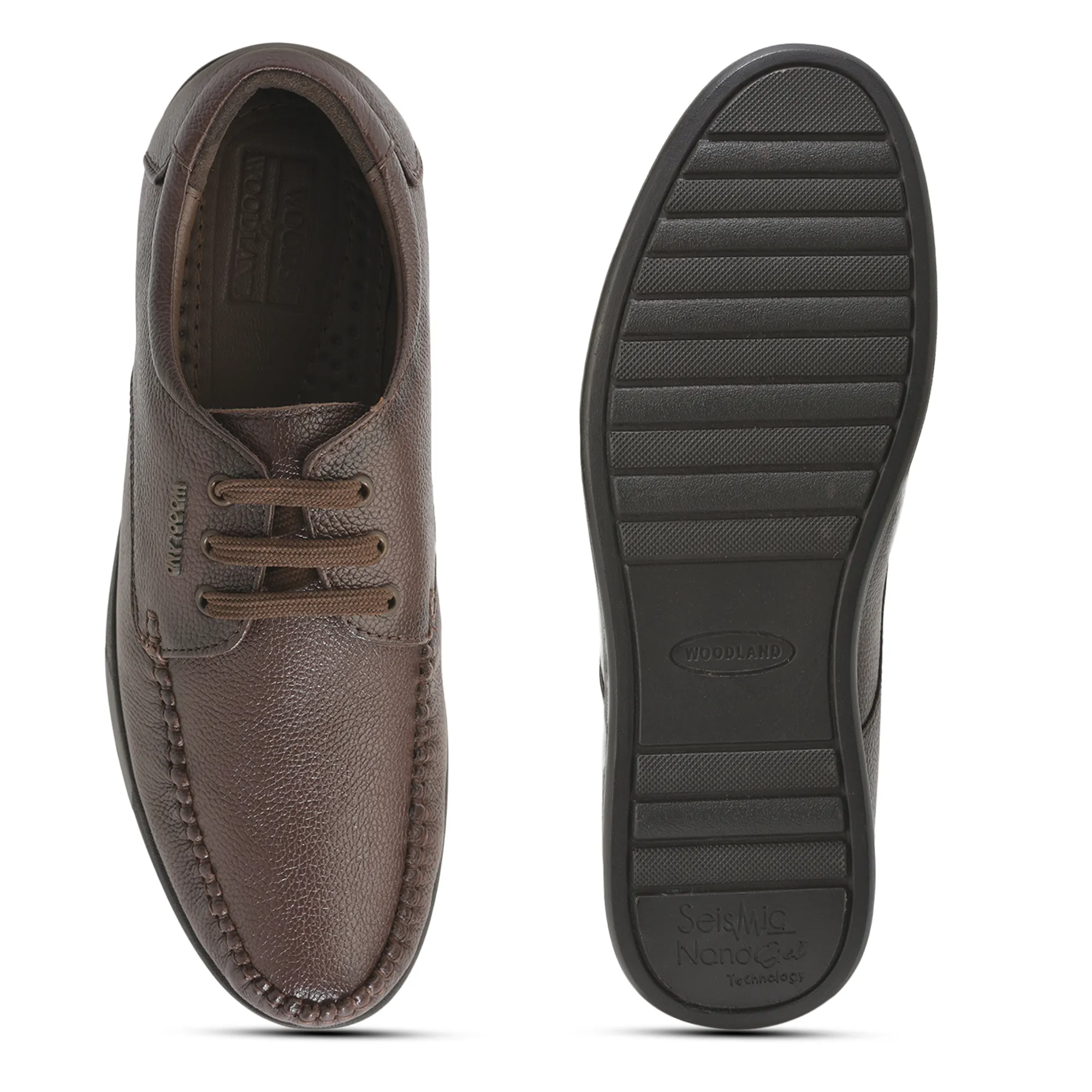 Woodland Men’s Brown Heritage Formal Lace Shoes - Thumbnail 9
