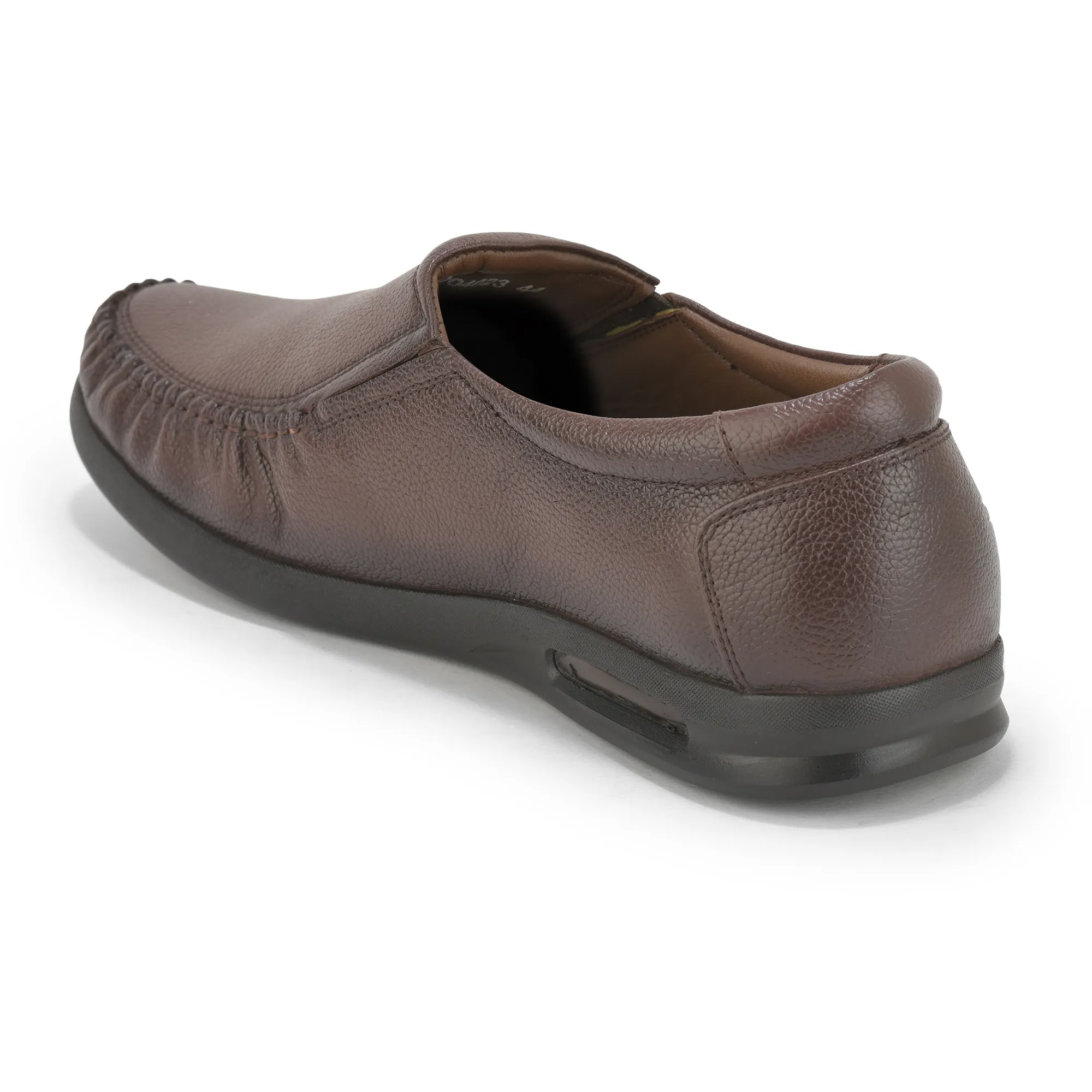 Woodland Men'S Burgandy Leather Formal Slip-On Shoes - Thumbnail 7