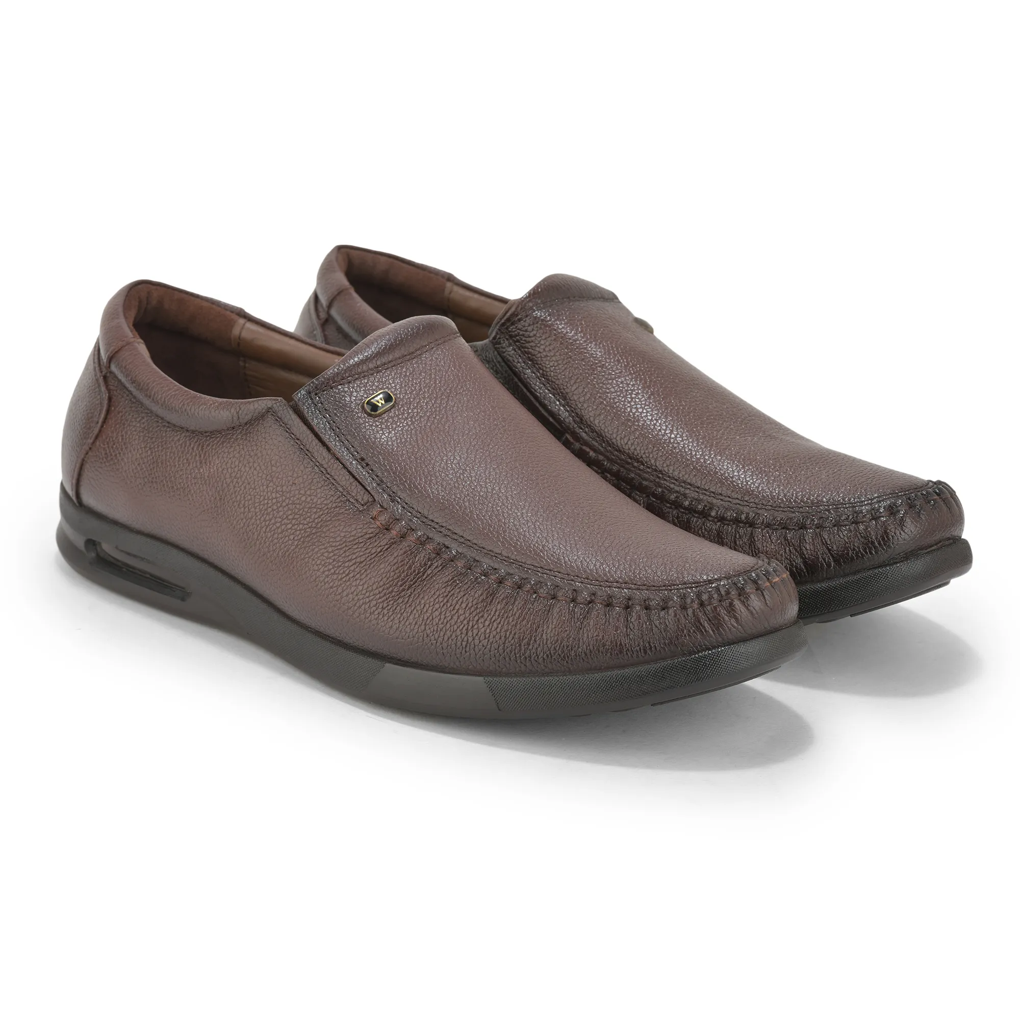 Woodland Men'S Burgandy Leather Formal Slip-On Shoes - Thumbnail 8