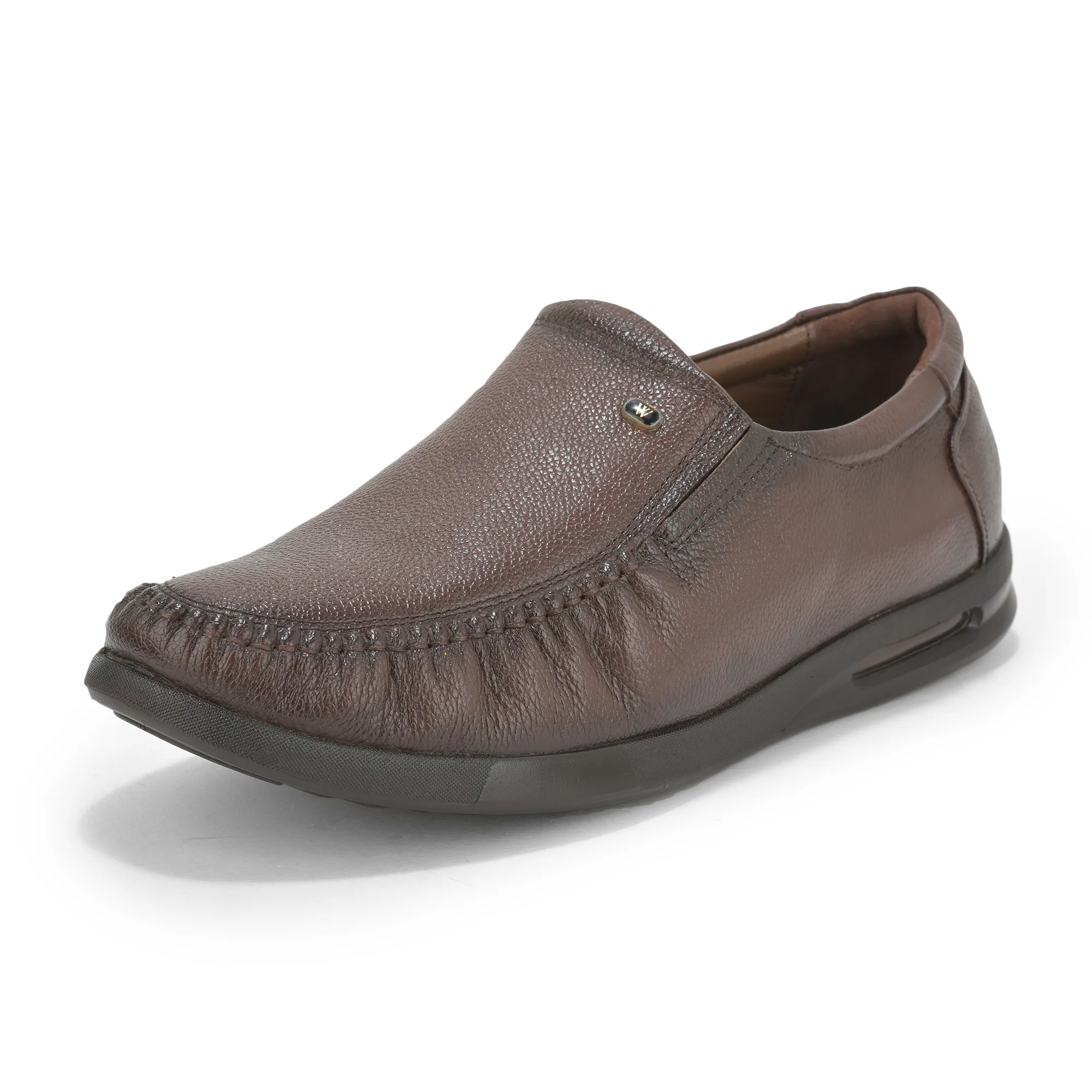 Woodland Men'S Burgandy Leather Formal Slip-On Shoes - Thumbnail 11