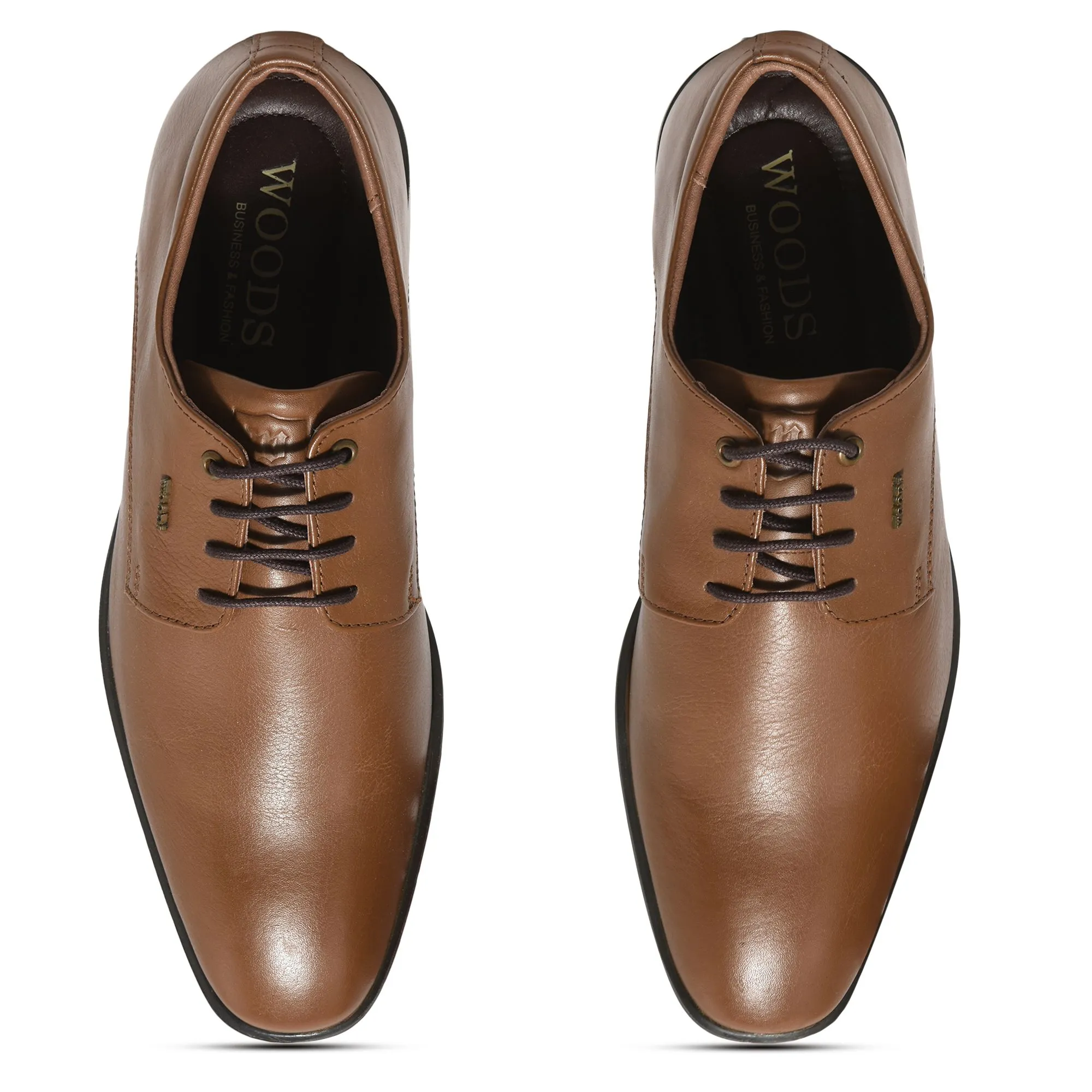 Newtan brown formal shoes for men - Thumbnail 3
