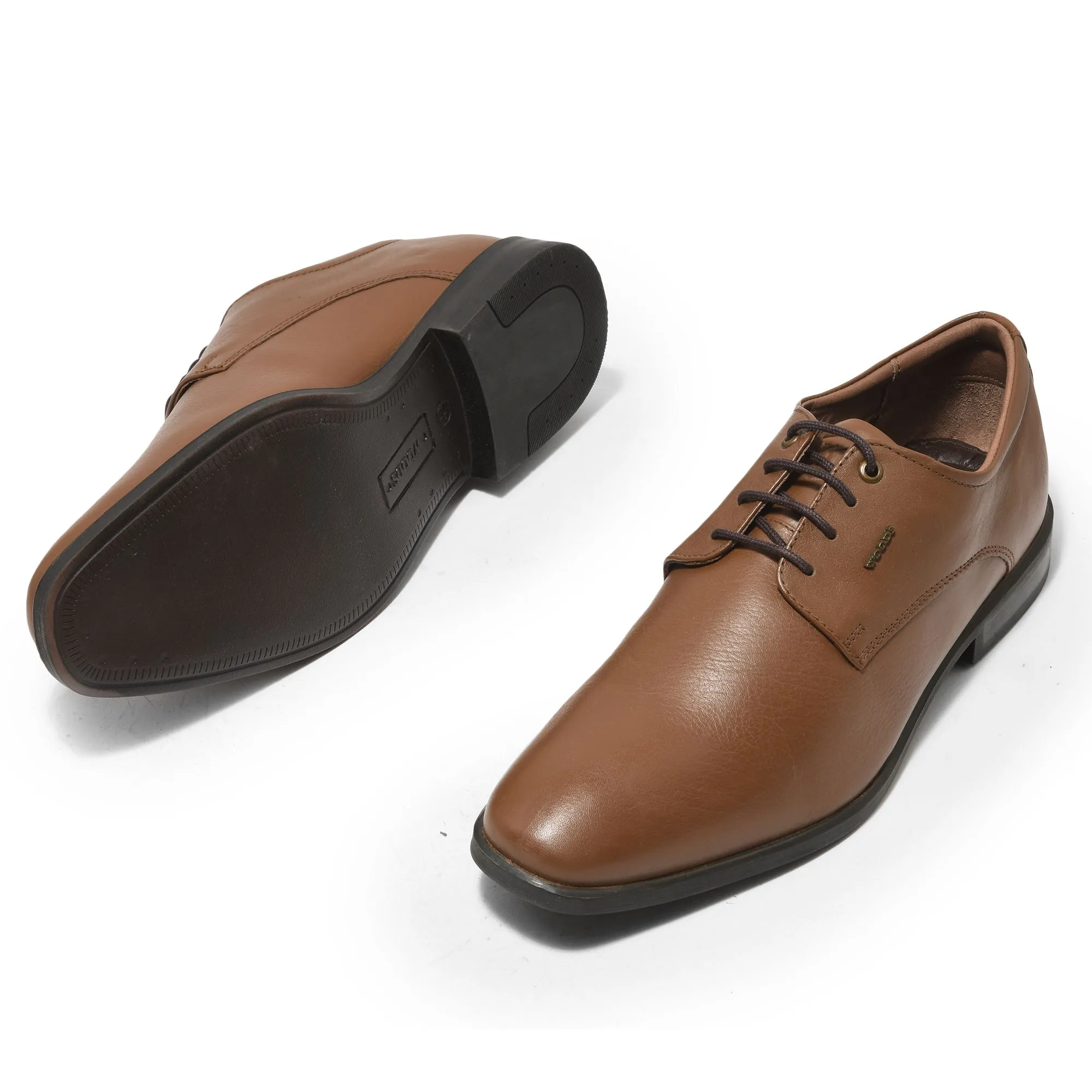 Newtan brown formal shoes for men - Thumbnail 4