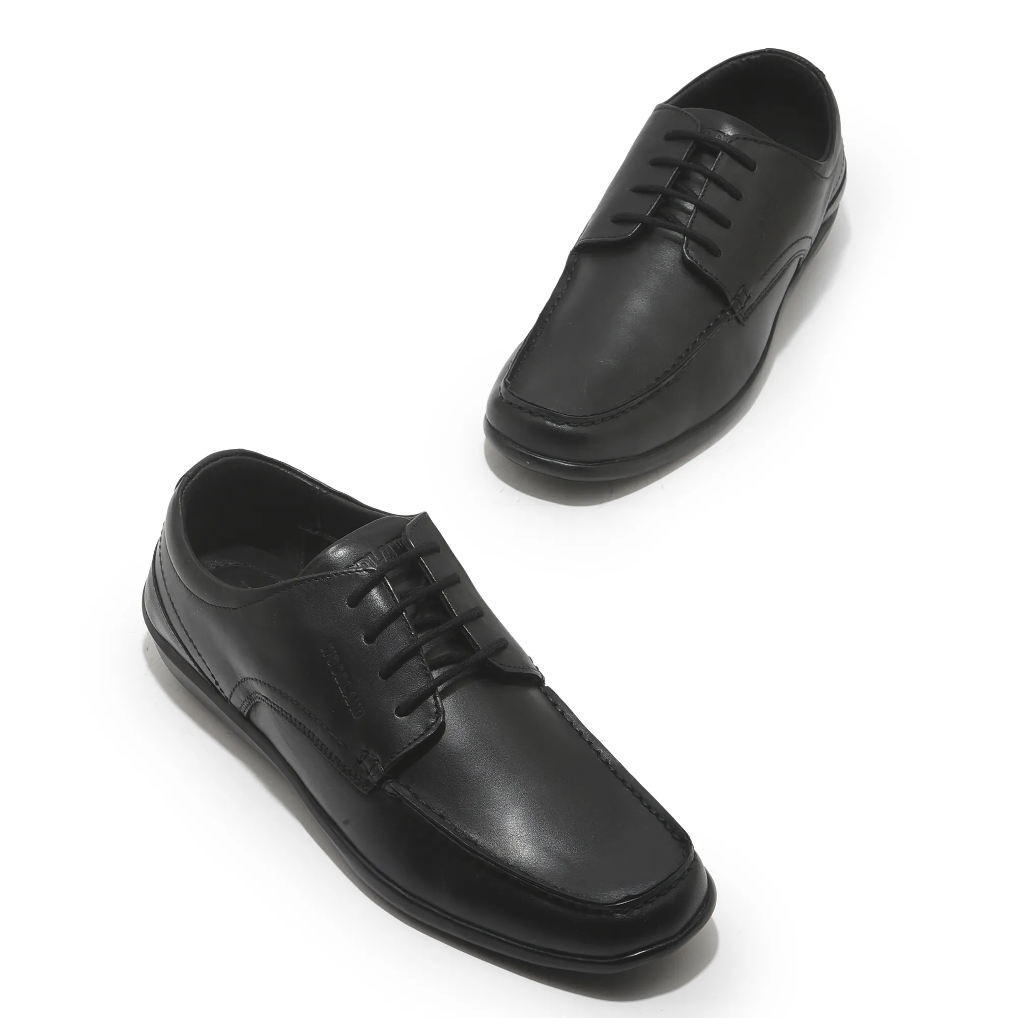 Black leather shoe for men - Thumbnail 2