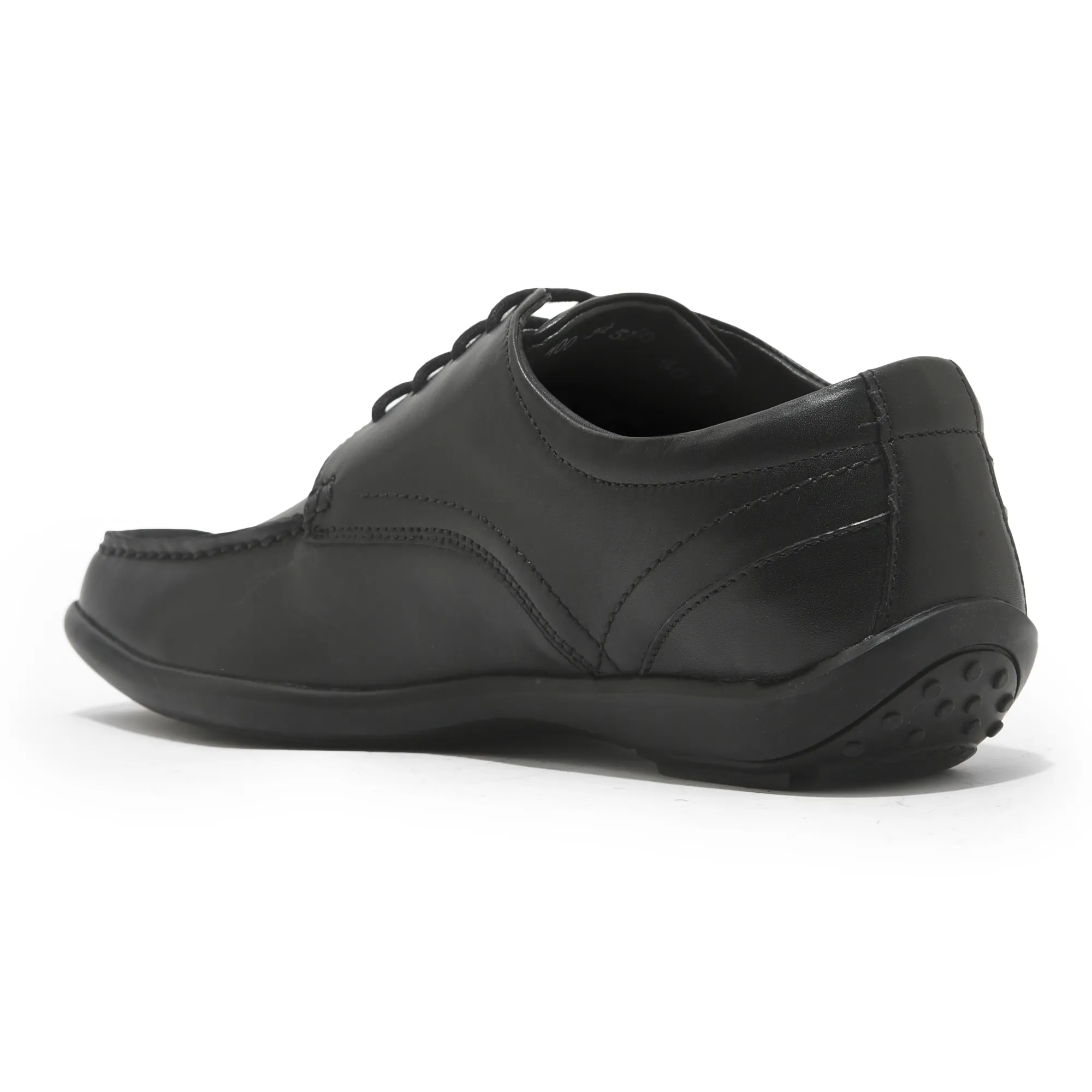 Black leather shoe for men - Thumbnail 5