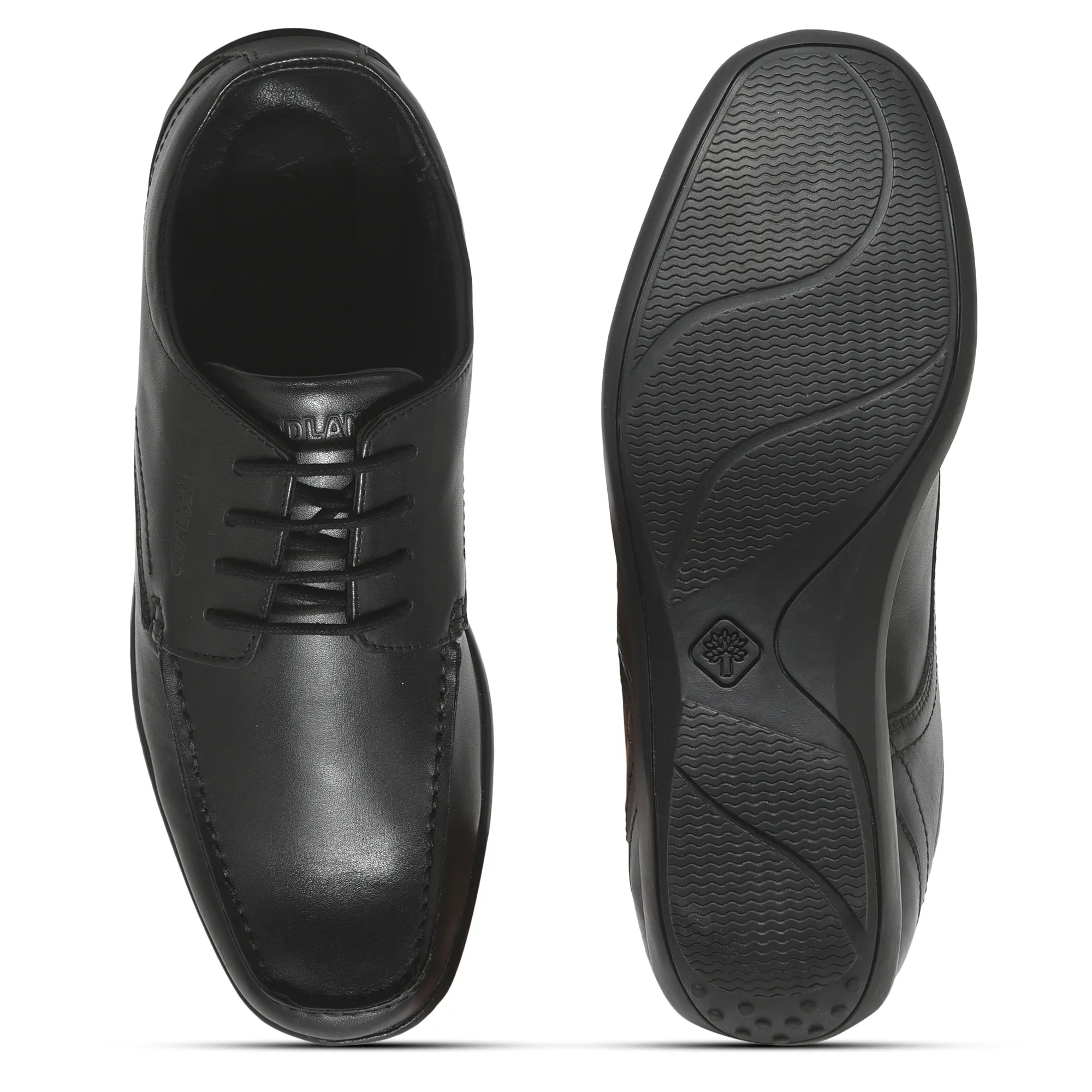 Black leather shoe for men - Thumbnail 7