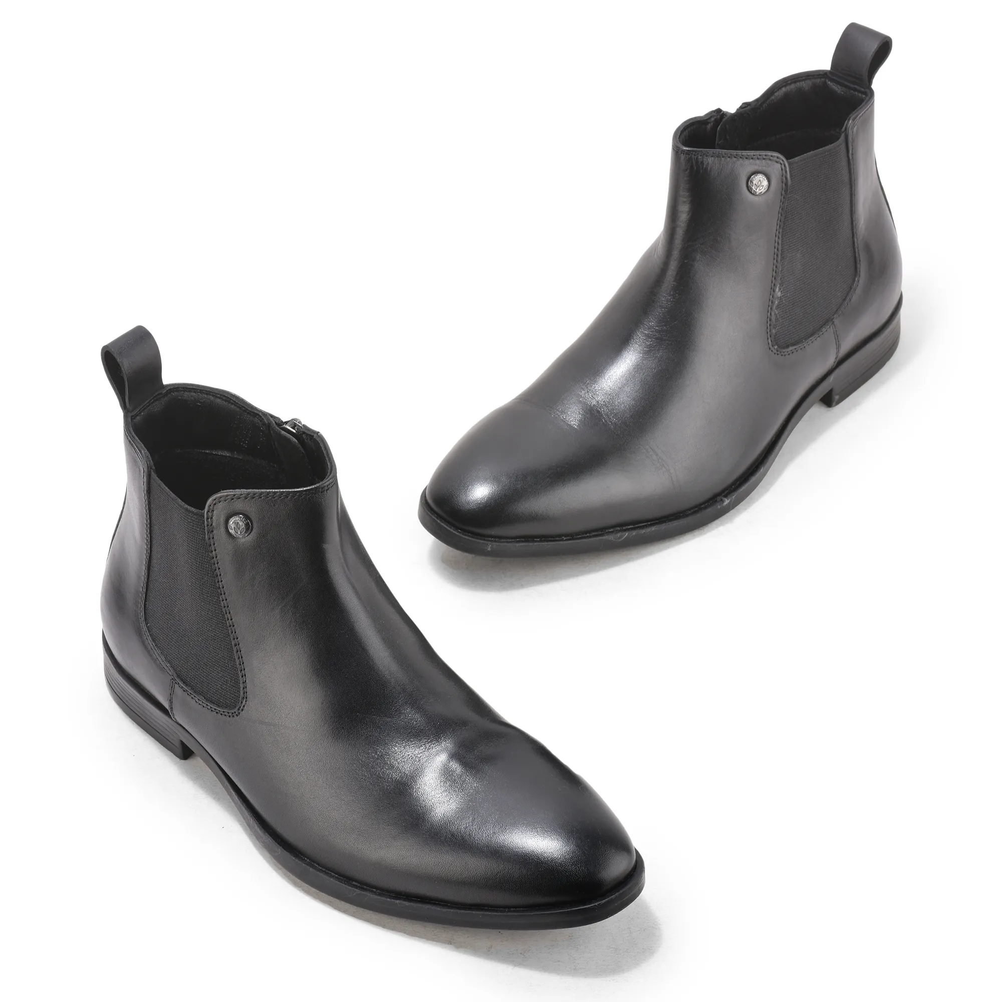 Softy Leather Crust Black Mens Boot - Thumbnail 2