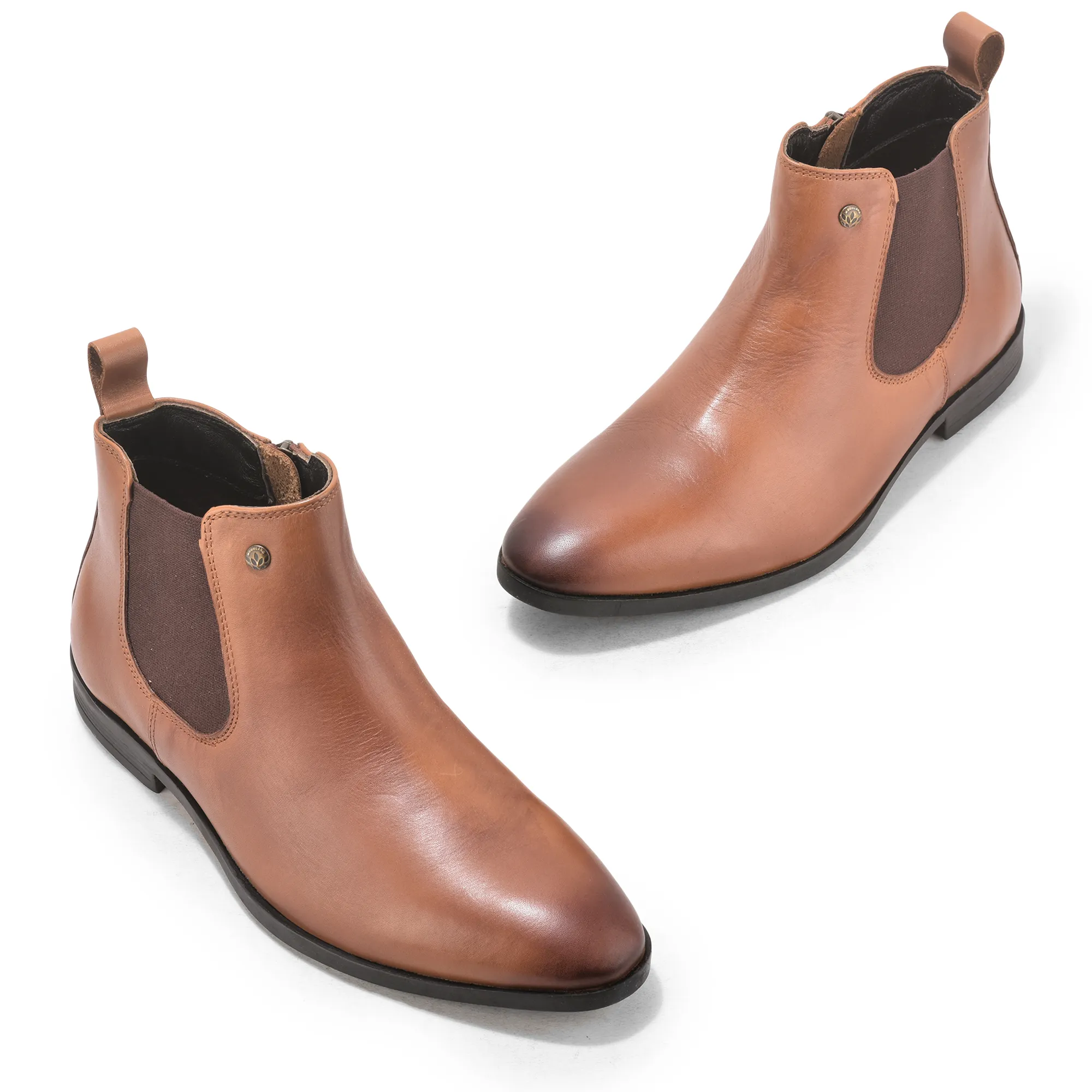 Softy Leather Crust Tan Mens Boot - Thumbnail 2