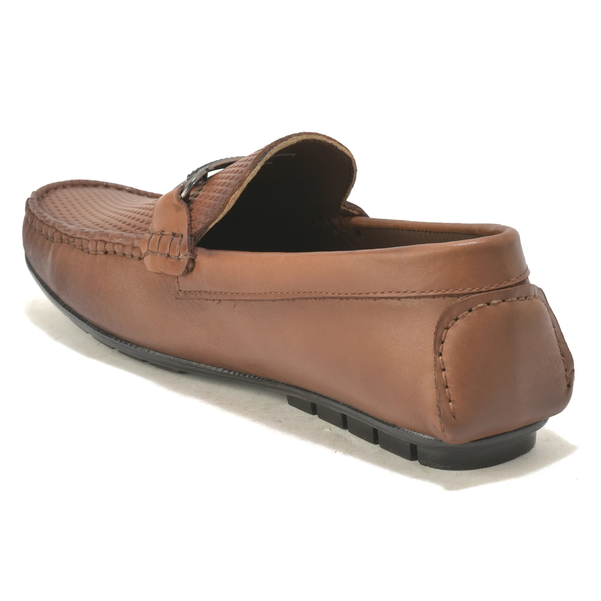 Classic formal tan slip-on shoes for men - Thumbnail 7
