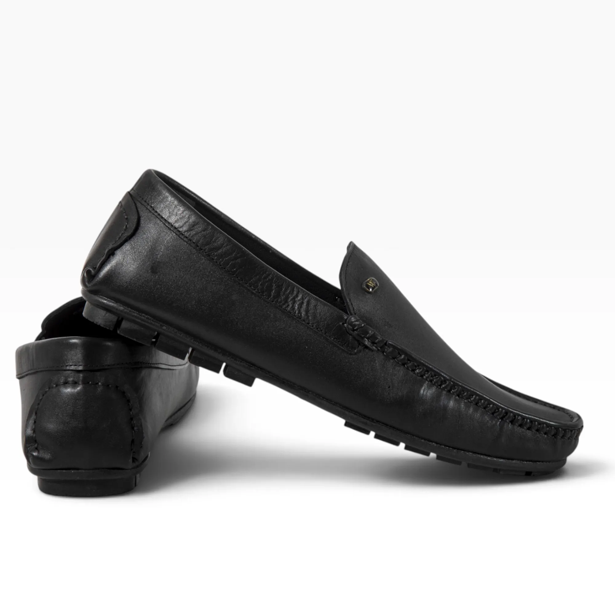Black Leather Men Classic Shoes - Thumbnail 3