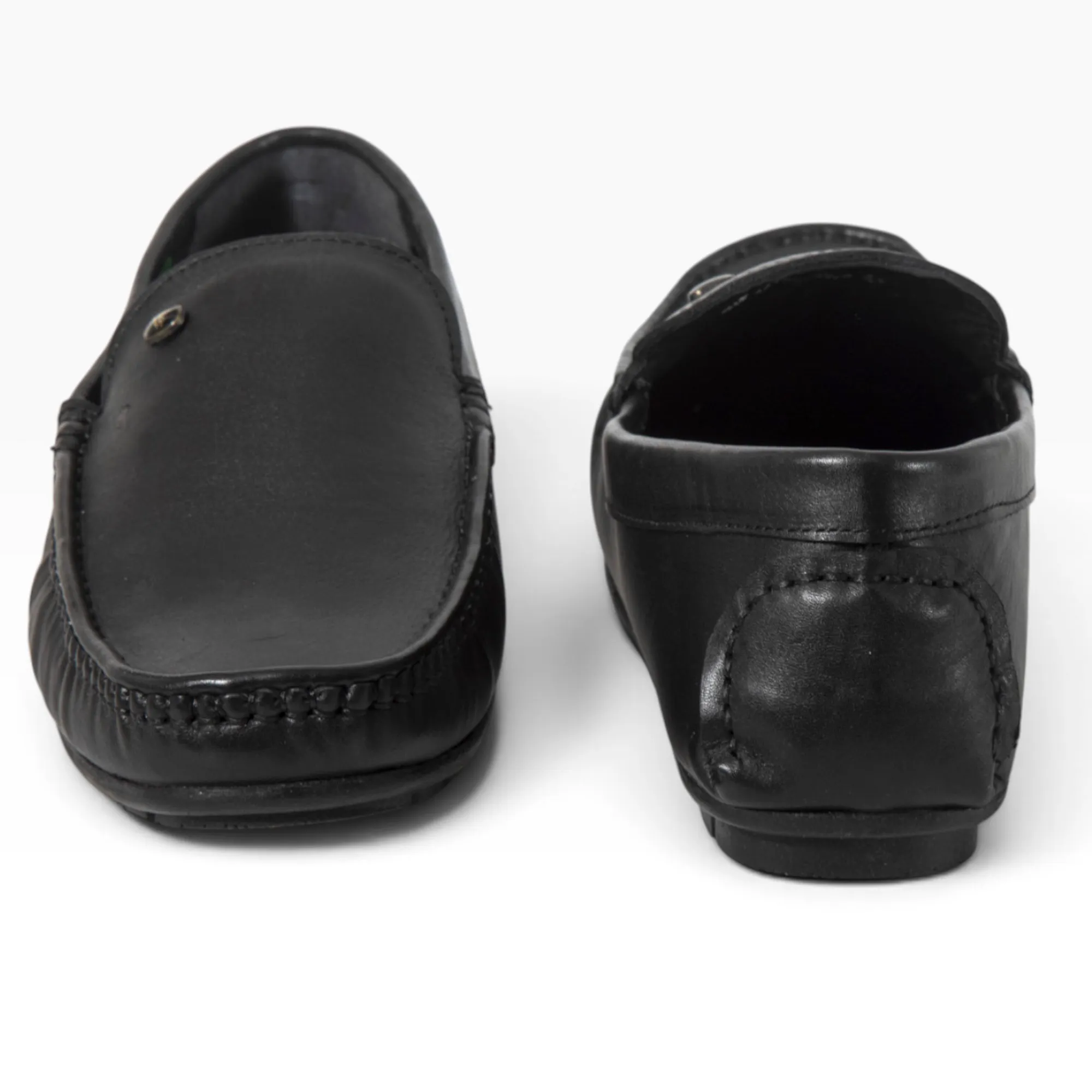 Black Leather Men Classic Shoes - Thumbnail 6