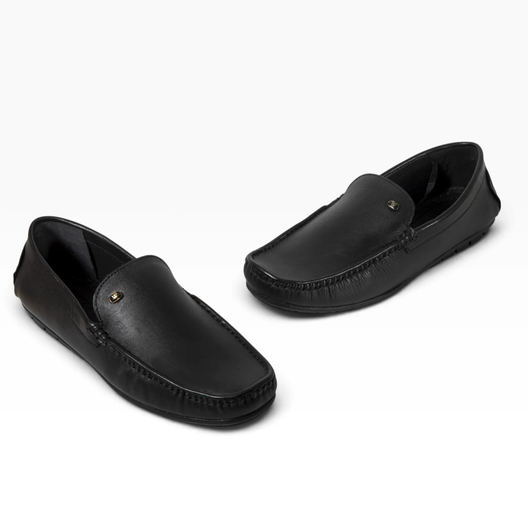 Black Leather Men Classic Shoes - Thumbnail 7