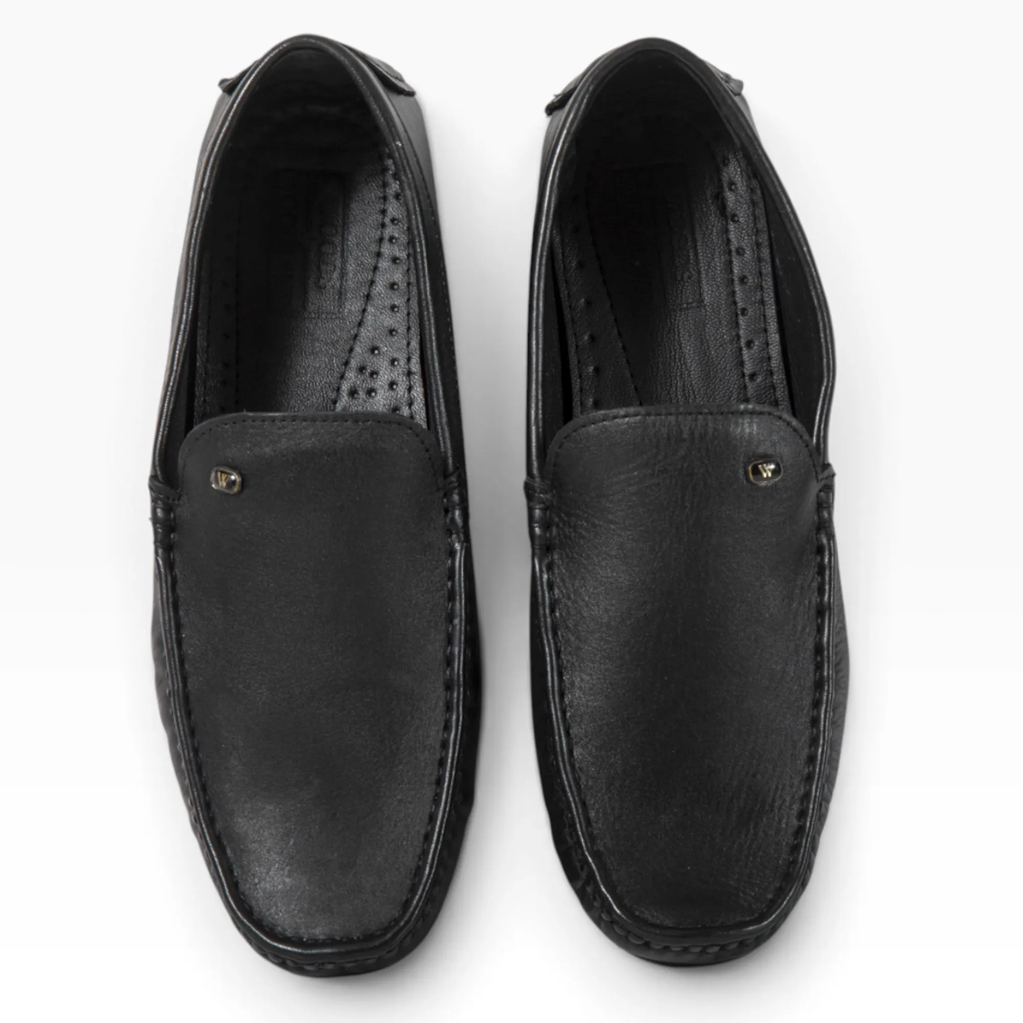 Black Leather Men Classic Shoes - Thumbnail 10