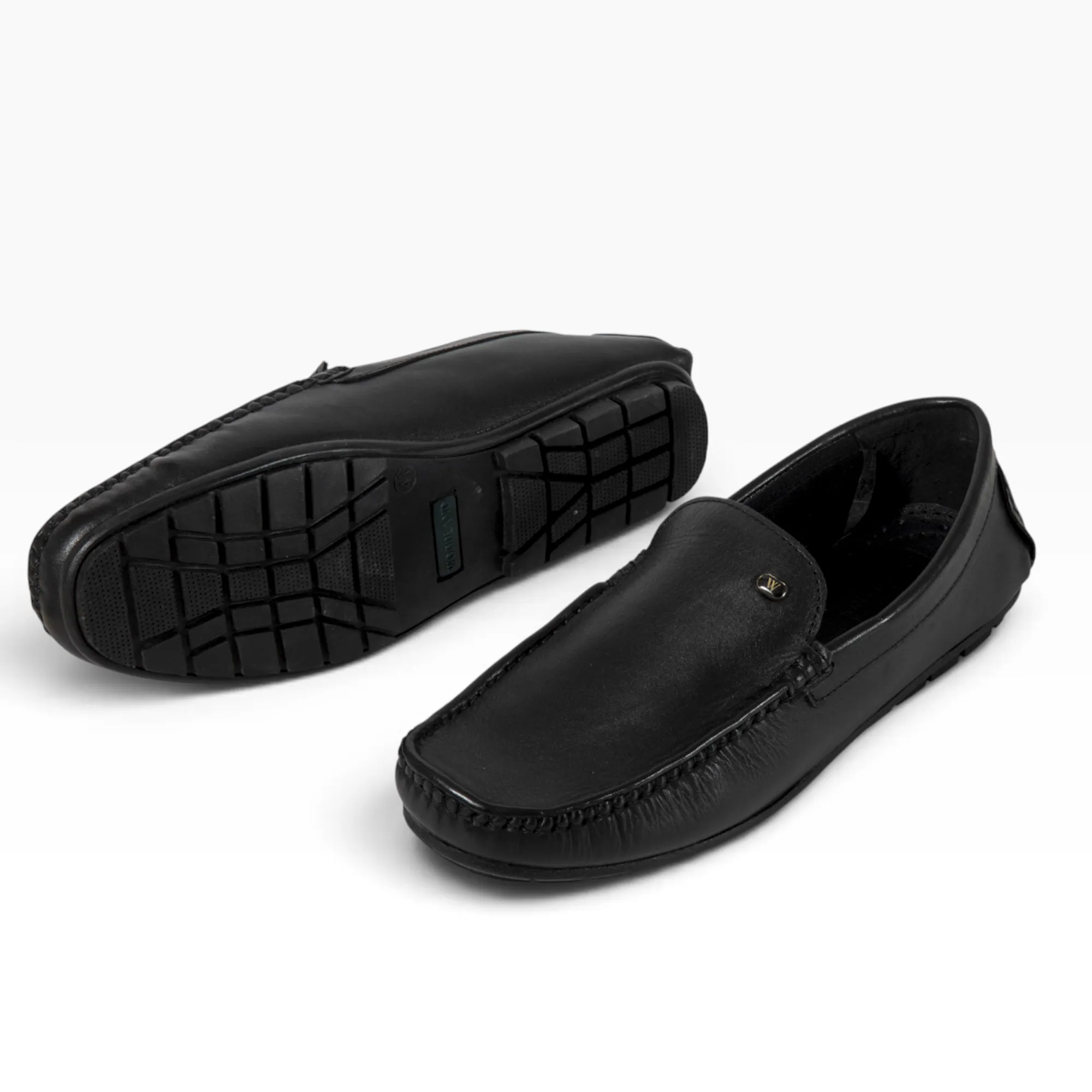 Black Leather Men Classic Shoes - Thumbnail 11
