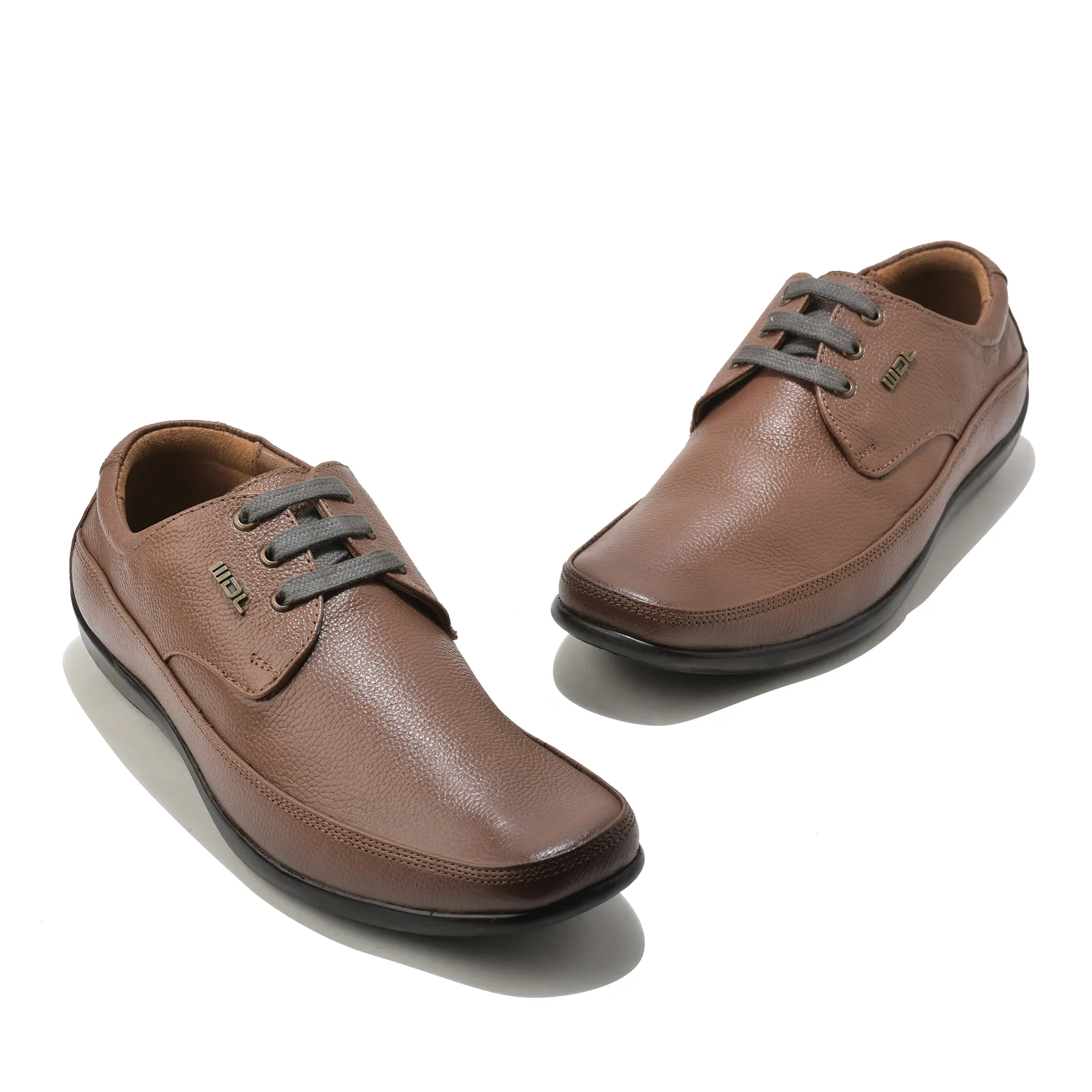 Tan Leather Men Classic Shoes - Thumbnail 4