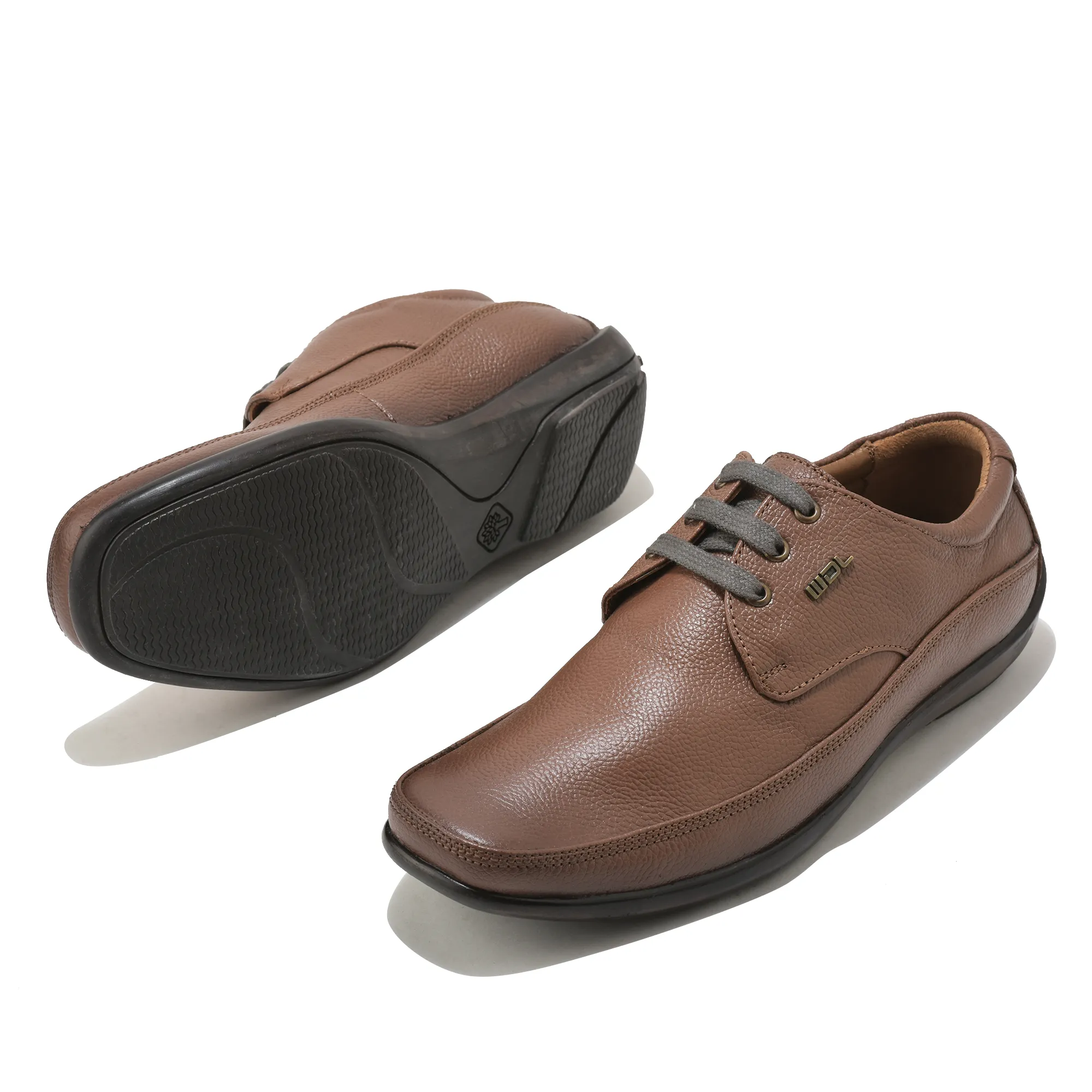 Tan Leather Men Classic Shoes - Thumbnail 6