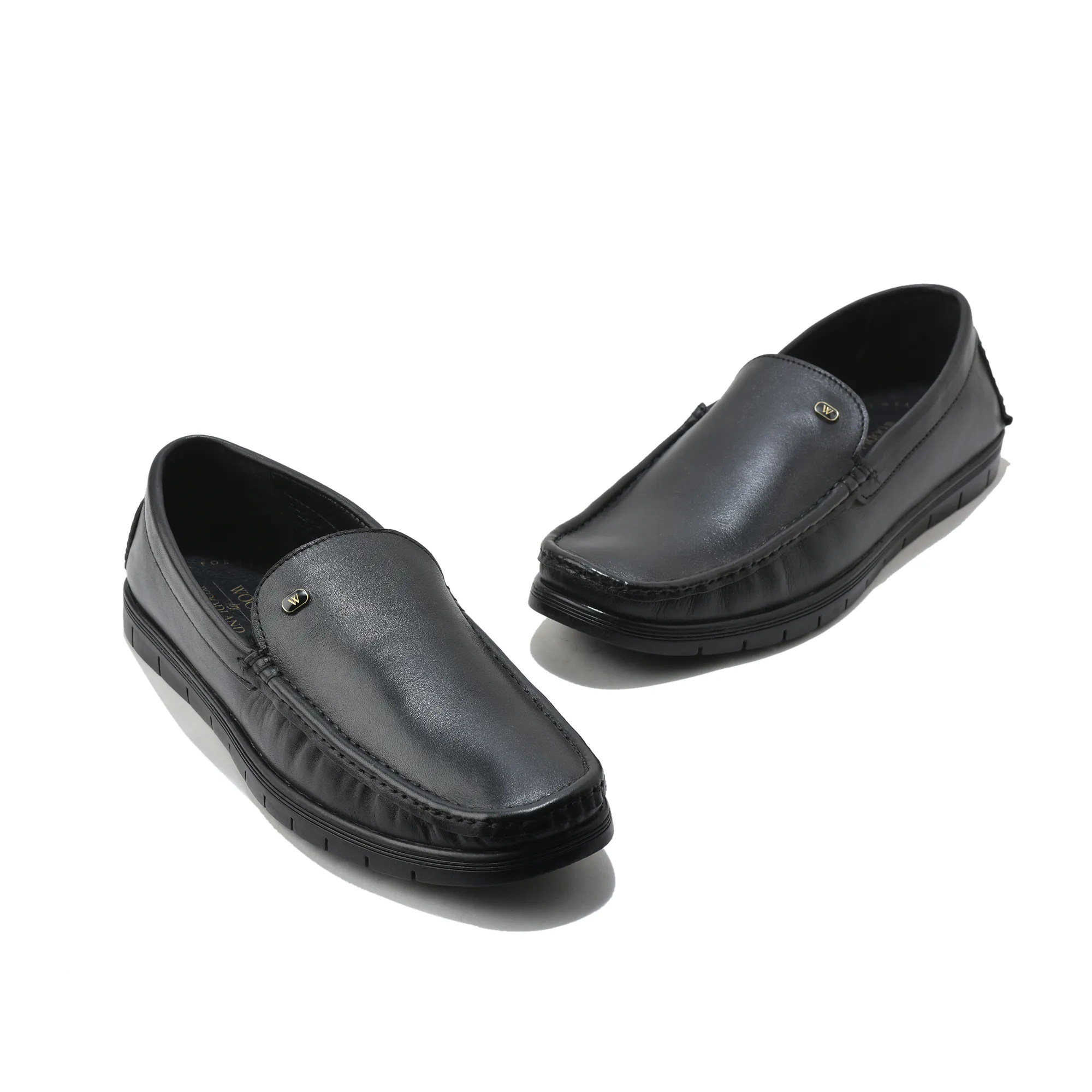 Men Black Softy Crust Leather Slip-On Classics - Thumbnail 3