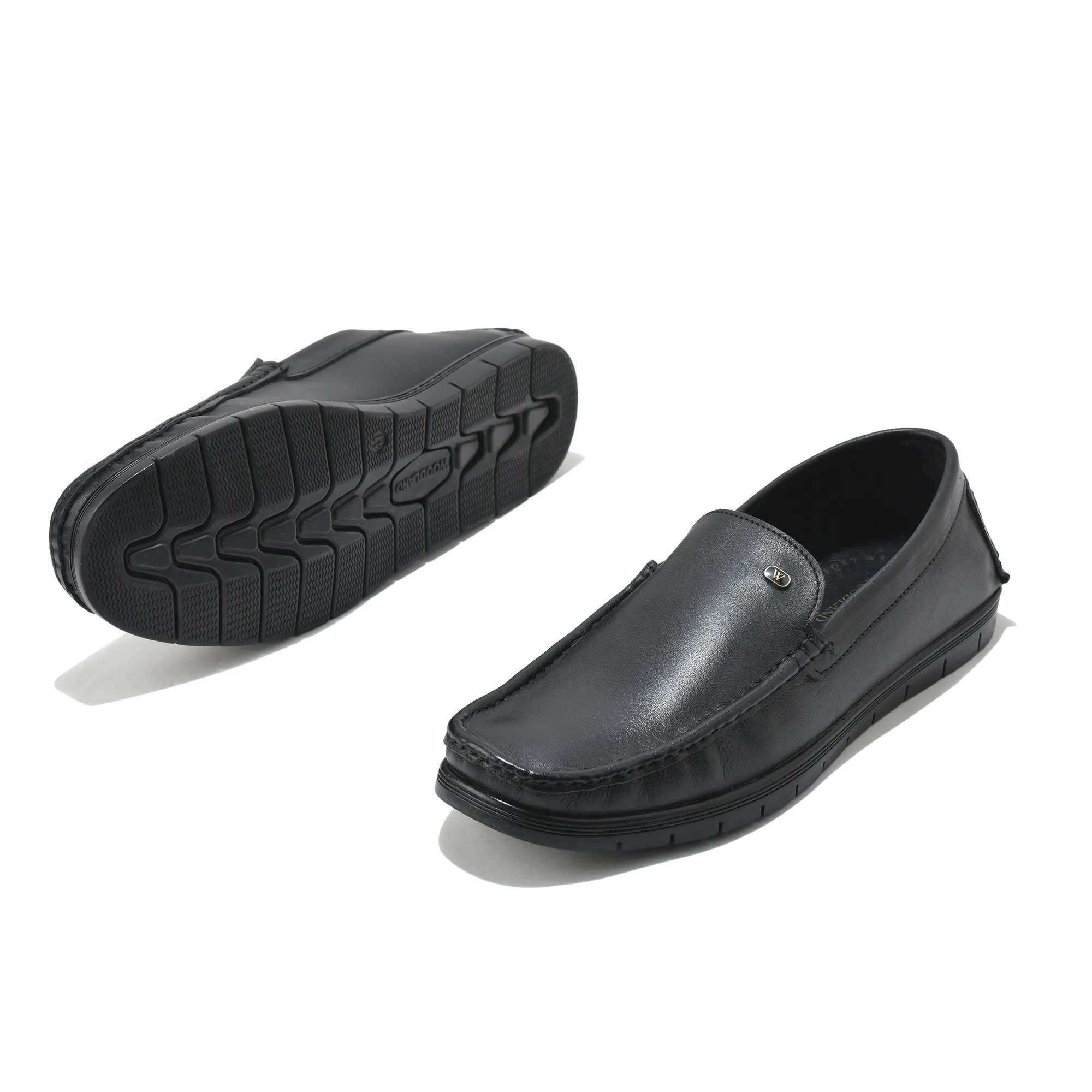 Men Black Softy Crust Leather Slip-On Classics - Thumbnail 5