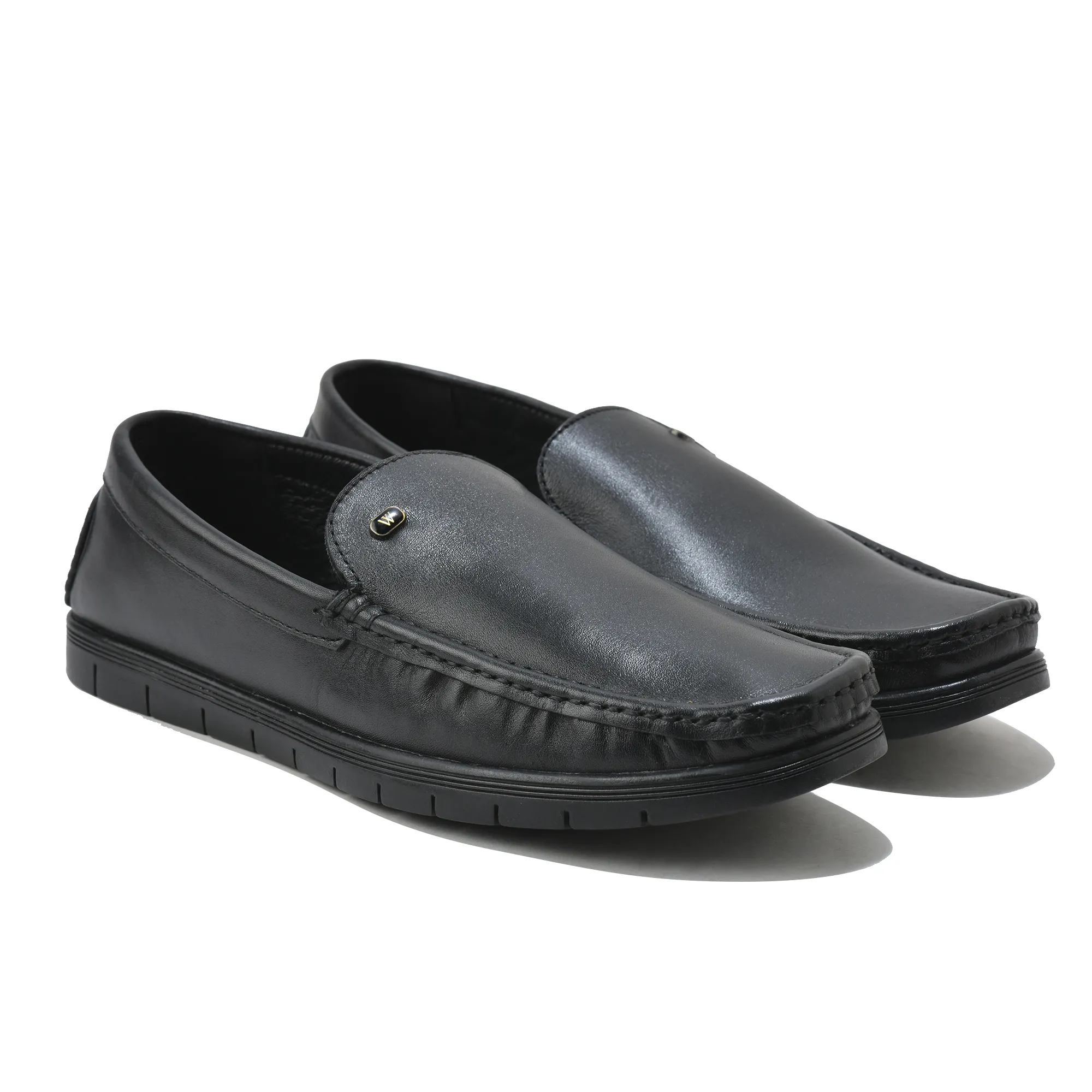 Men Black Softy Crust Leather Slip-On Classics - Thumbnail 7