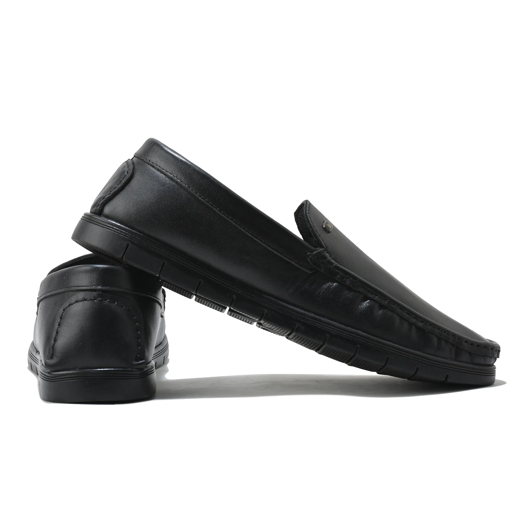 Men Black Softy Crust Leather Slip-On Classics - Thumbnail 9
