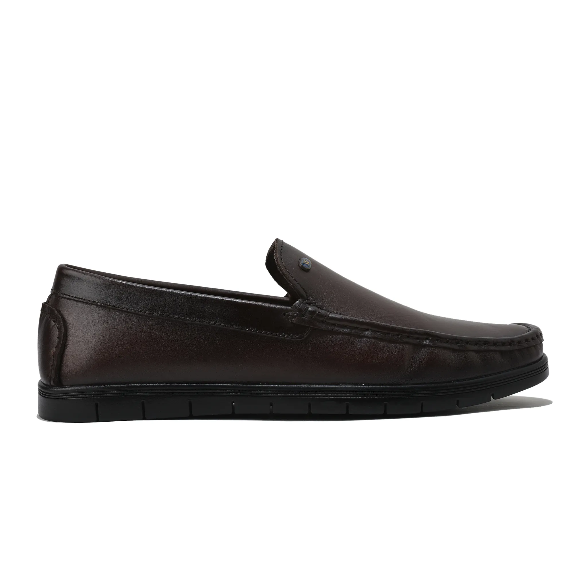 Men Brown Softy Crust Leather Slip-On Classics - Thumbnail 2