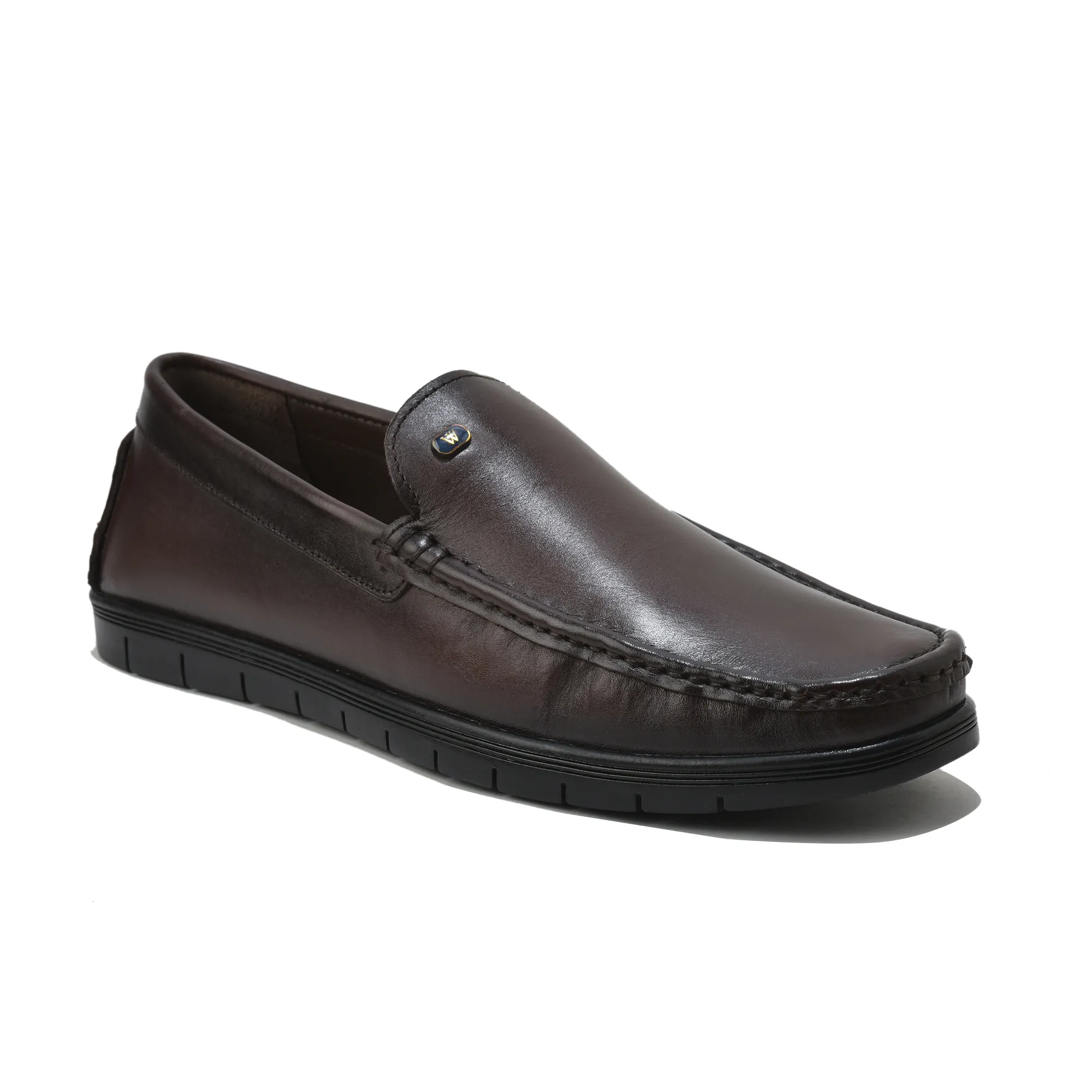 Men Brown Softy Crust Leather Slip-On Classics - Thumbnail 3