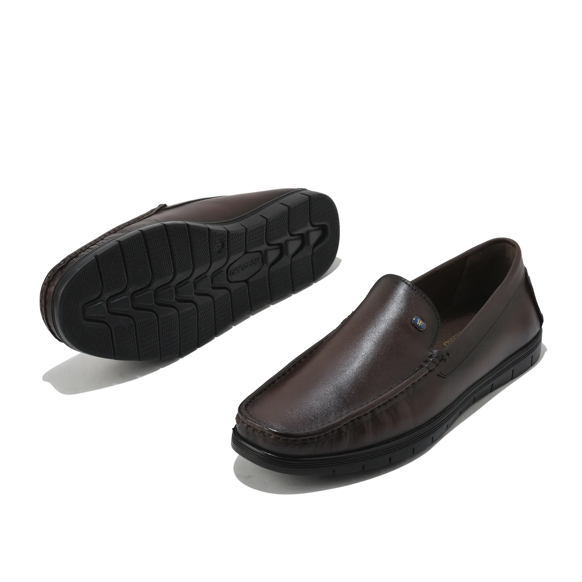 Men Brown Softy Crust Leather Slip-On Classics - Thumbnail 6