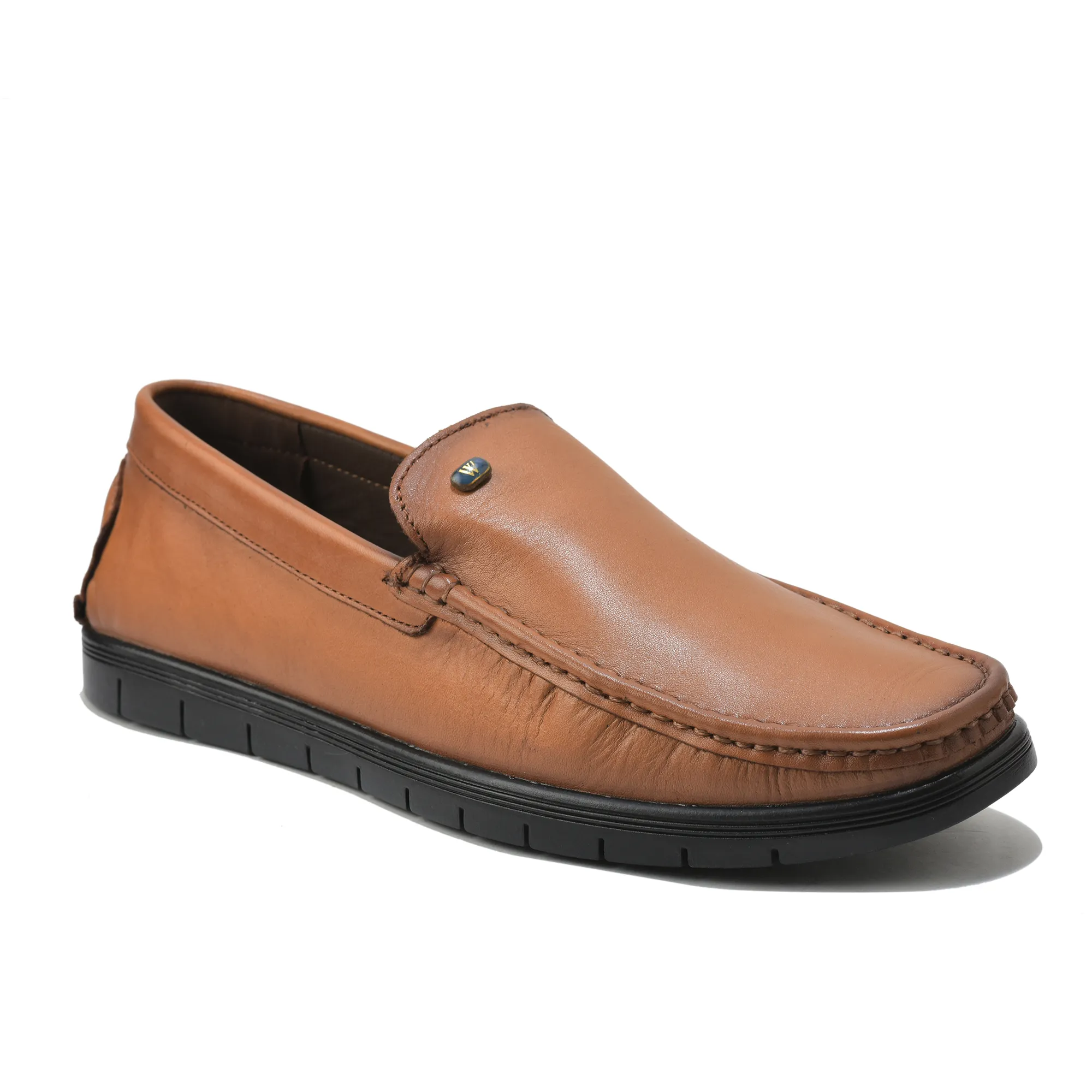Men Tan Softy Crust Leather Slip-On Classics - Thumbnail 3