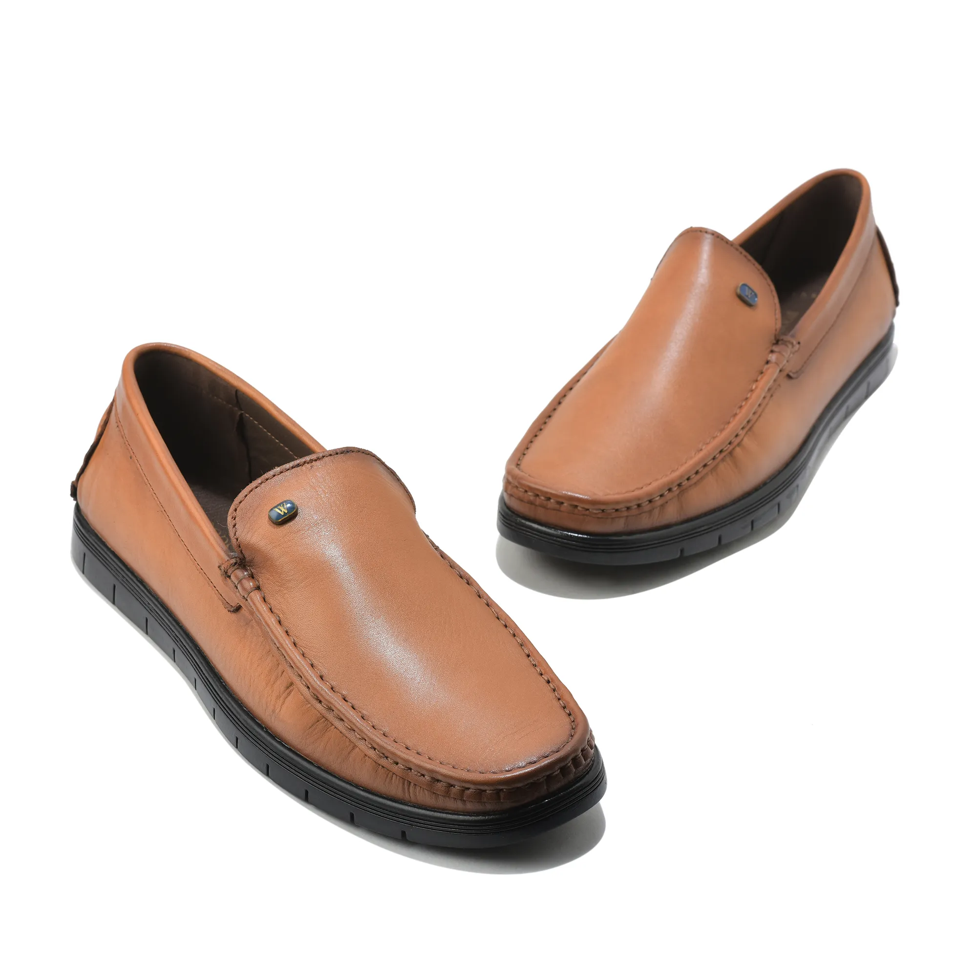 Men Tan Softy Crust Leather Slip-On Classics - Thumbnail 4