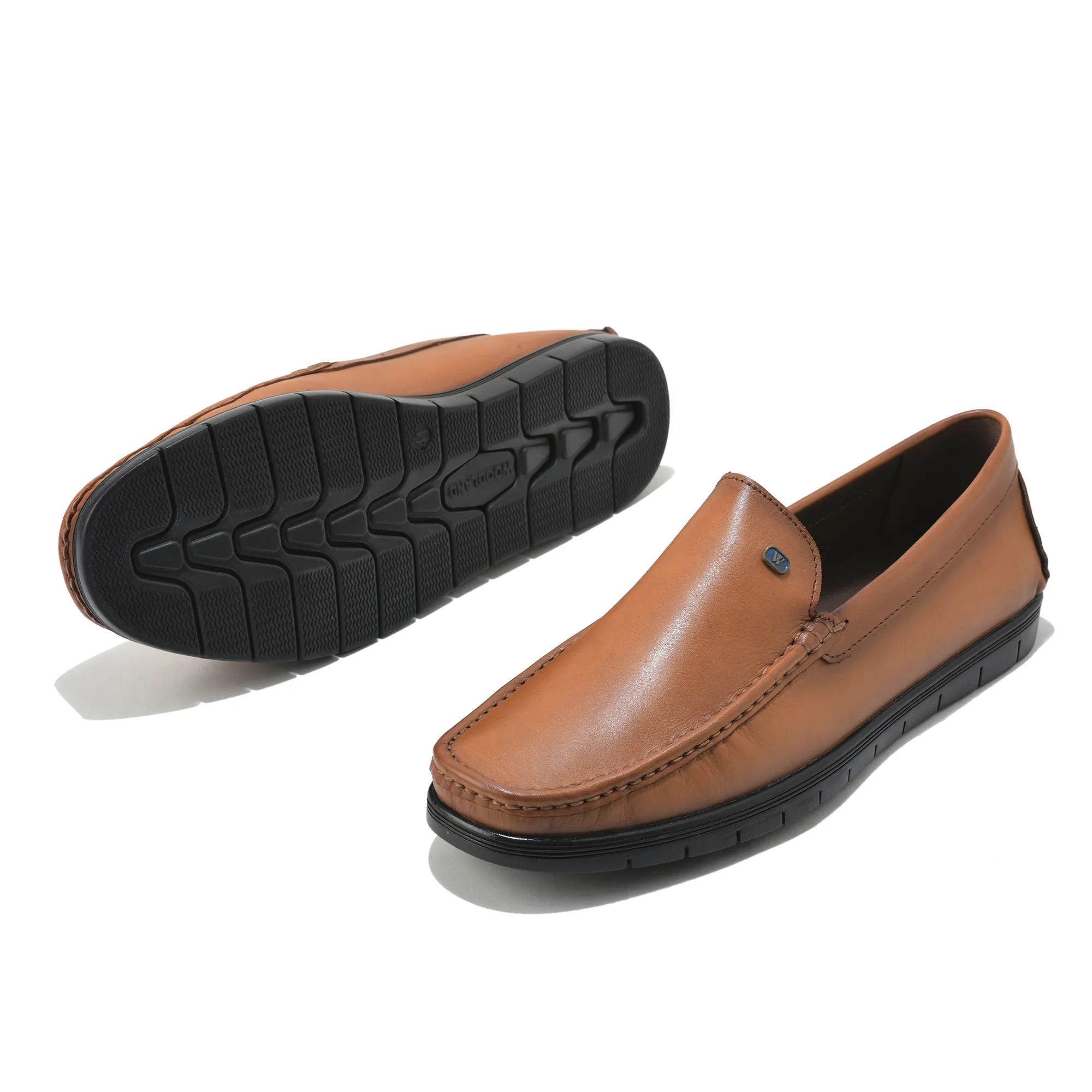 Men Tan Softy Crust Leather Slip-On Classics - Thumbnail 6