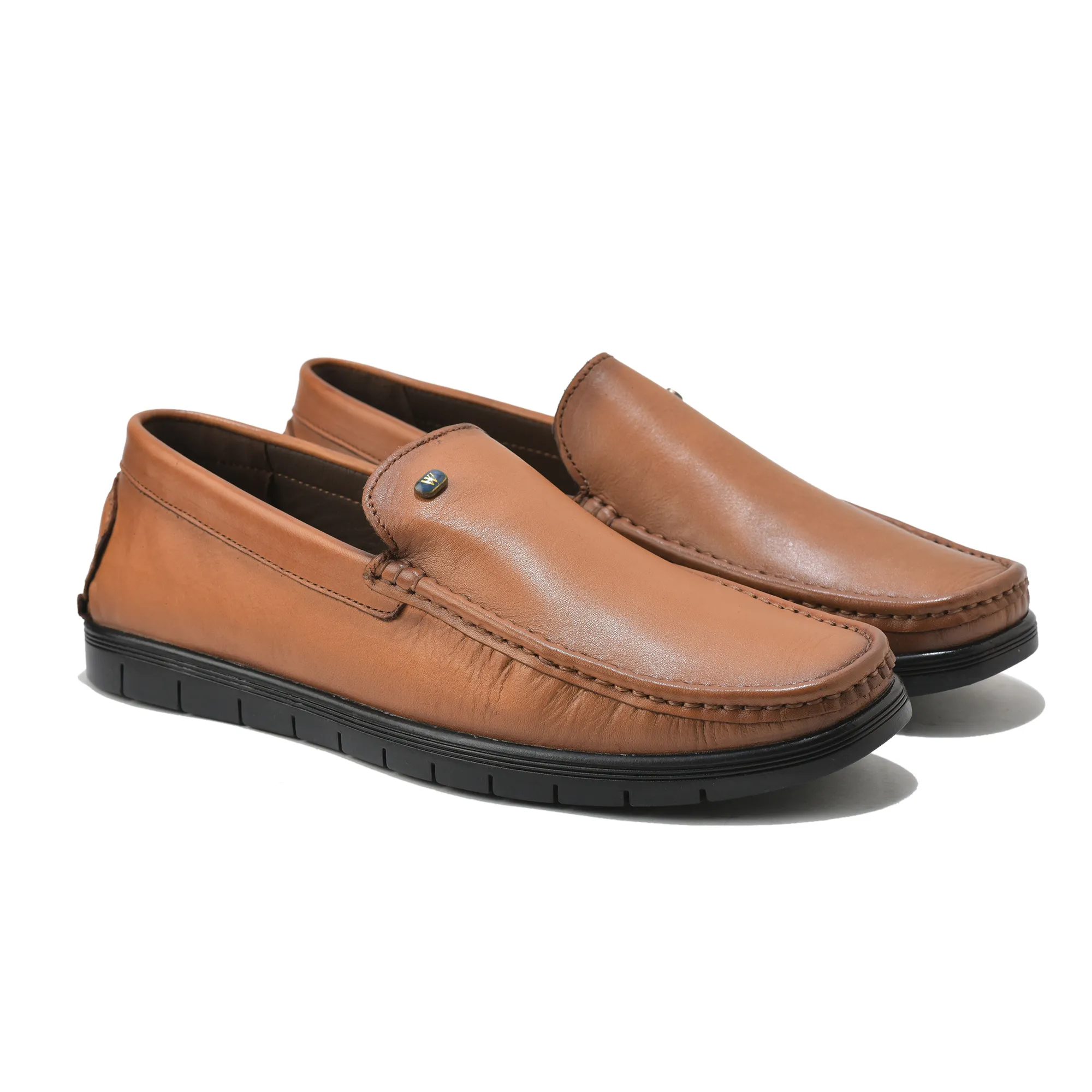 Men Tan Softy Crust Leather Slip-On Classics - Thumbnail 8