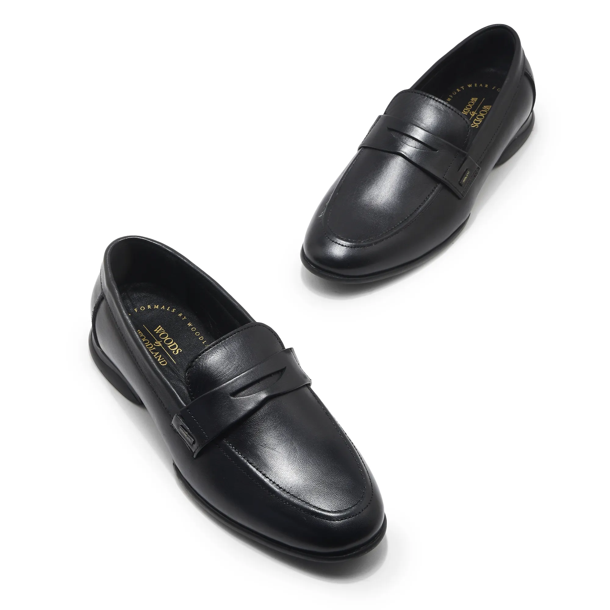 Black Woodland Slip-On Shoes For Men - Thumbnail 2