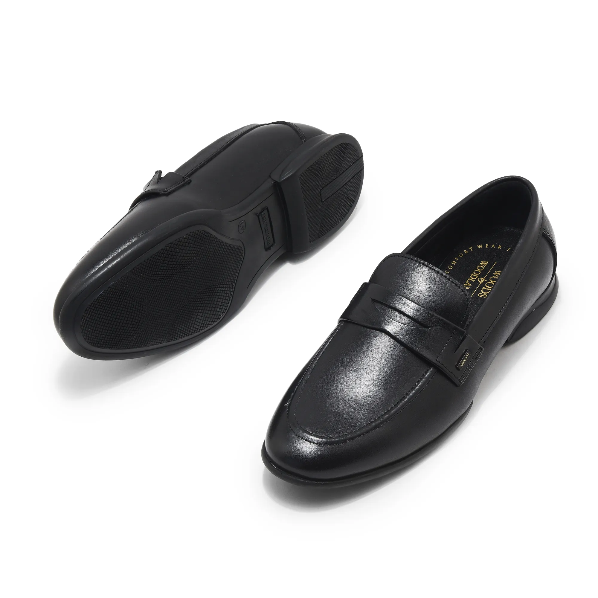 Black Woodland Slip-On Shoes For Men - Thumbnail 5