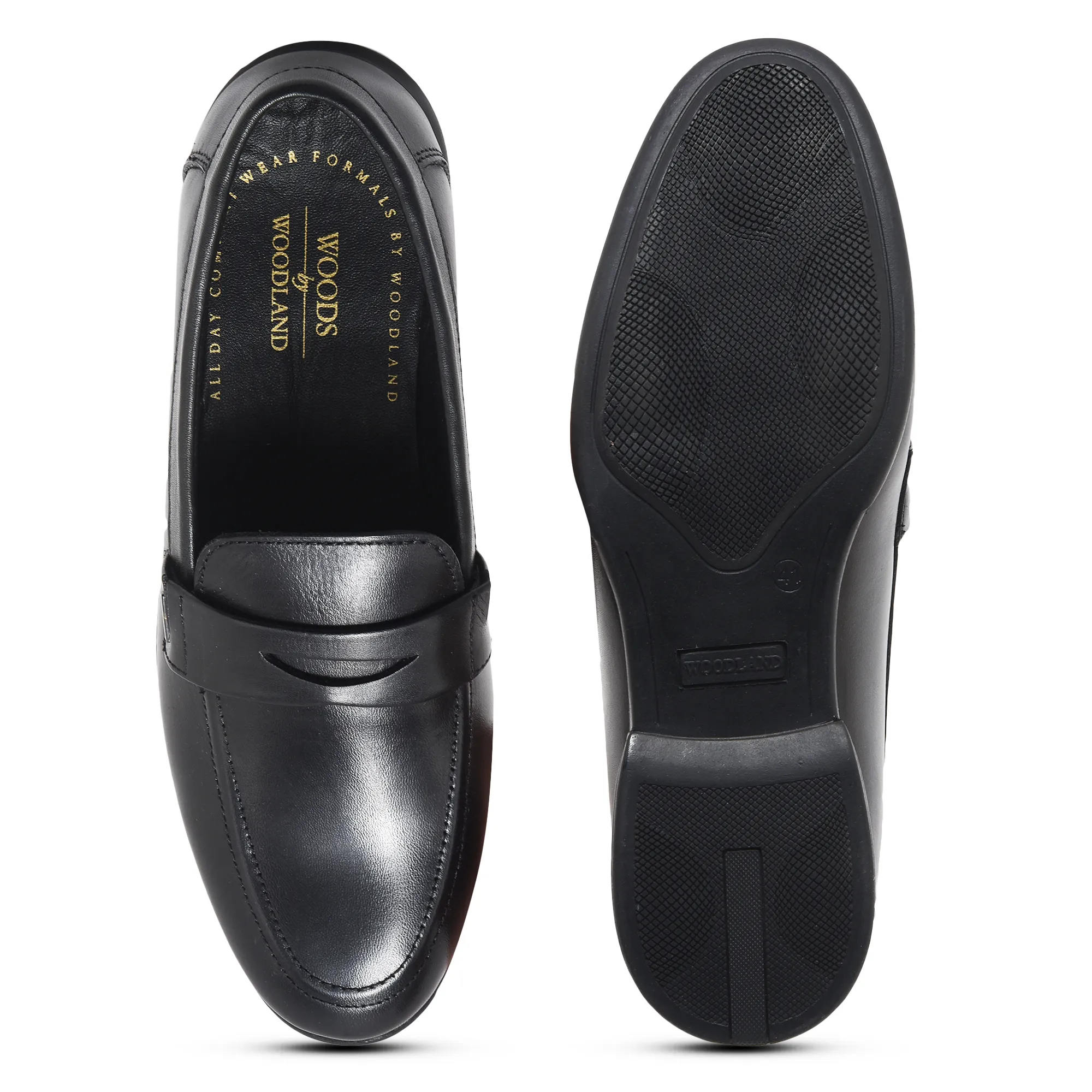Black Woodland Slip-On Shoes For Men - Thumbnail 8