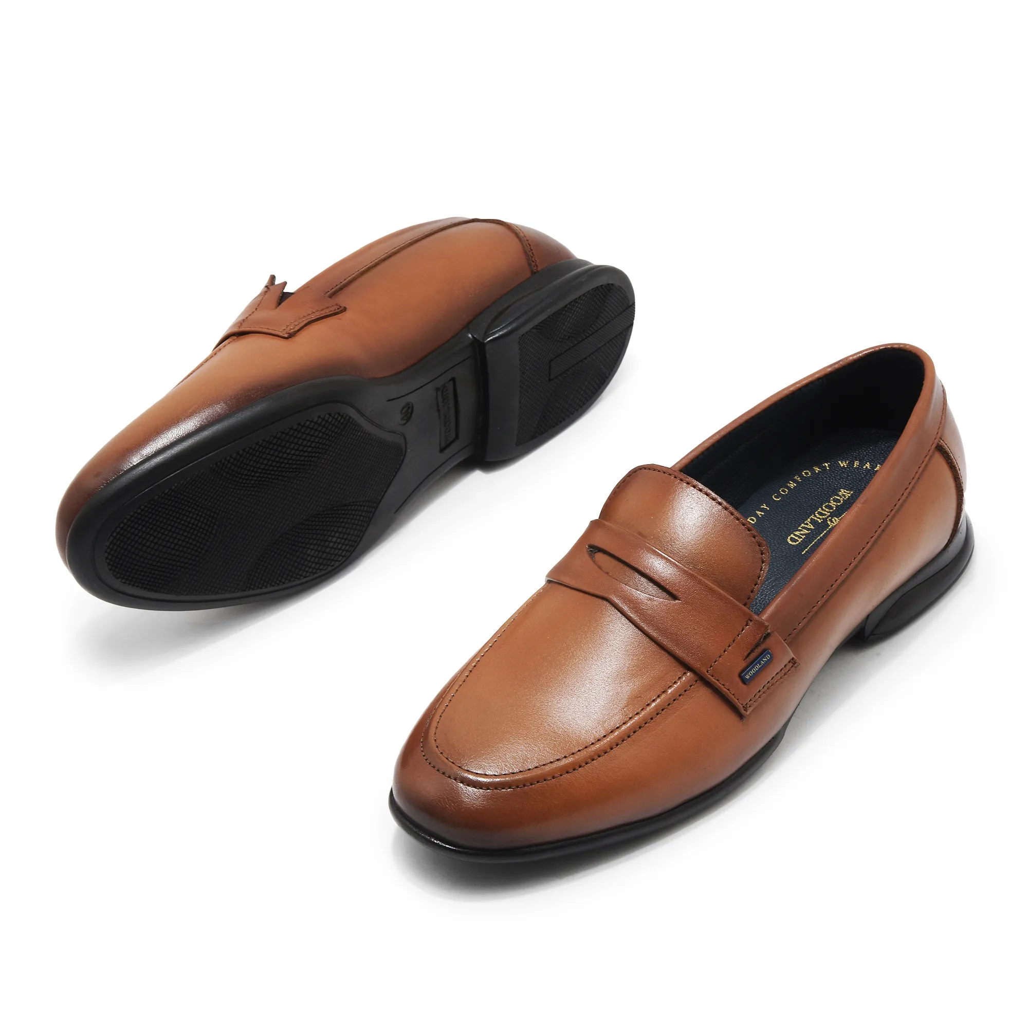 Tan Woodland Slip-On Shoes For Men - Thumbnail 5