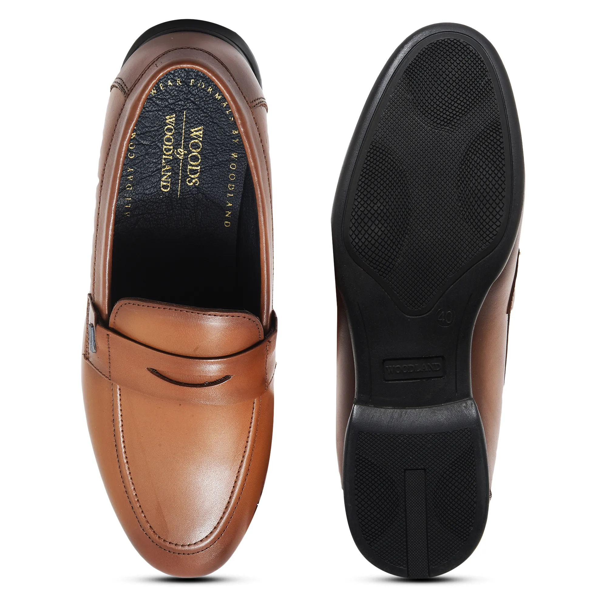 Tan Woodland Slip-On Shoes For Men - Thumbnail 8