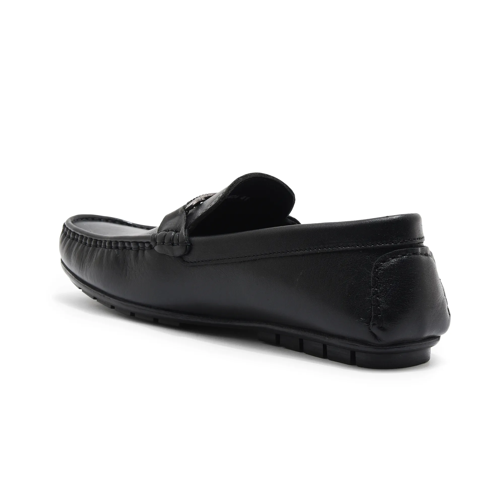 Woodland Black Slip on Leather Shoes For Men - Thumbnail 6