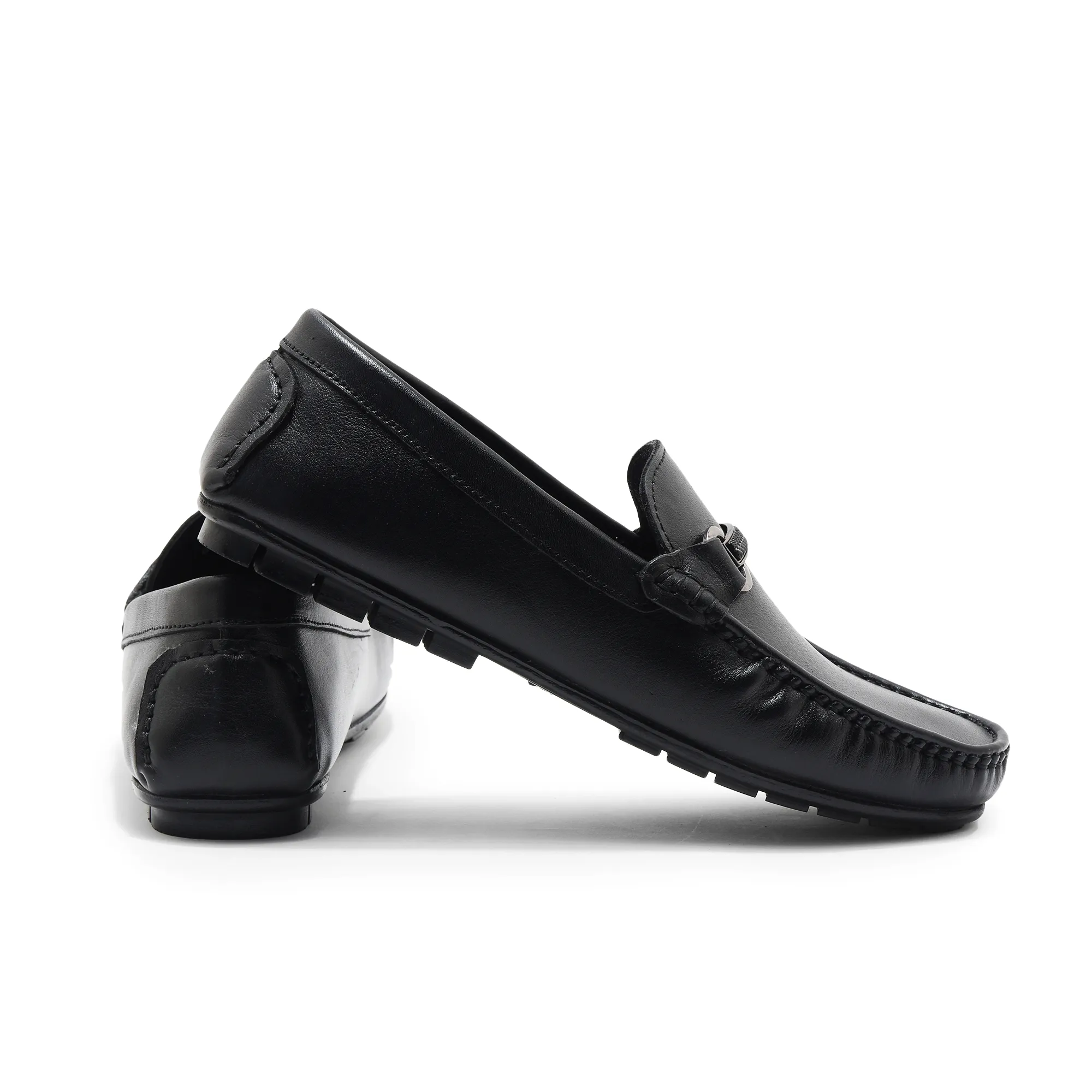 Woodland Black Slip on Leather Shoes For Men - Thumbnail 10