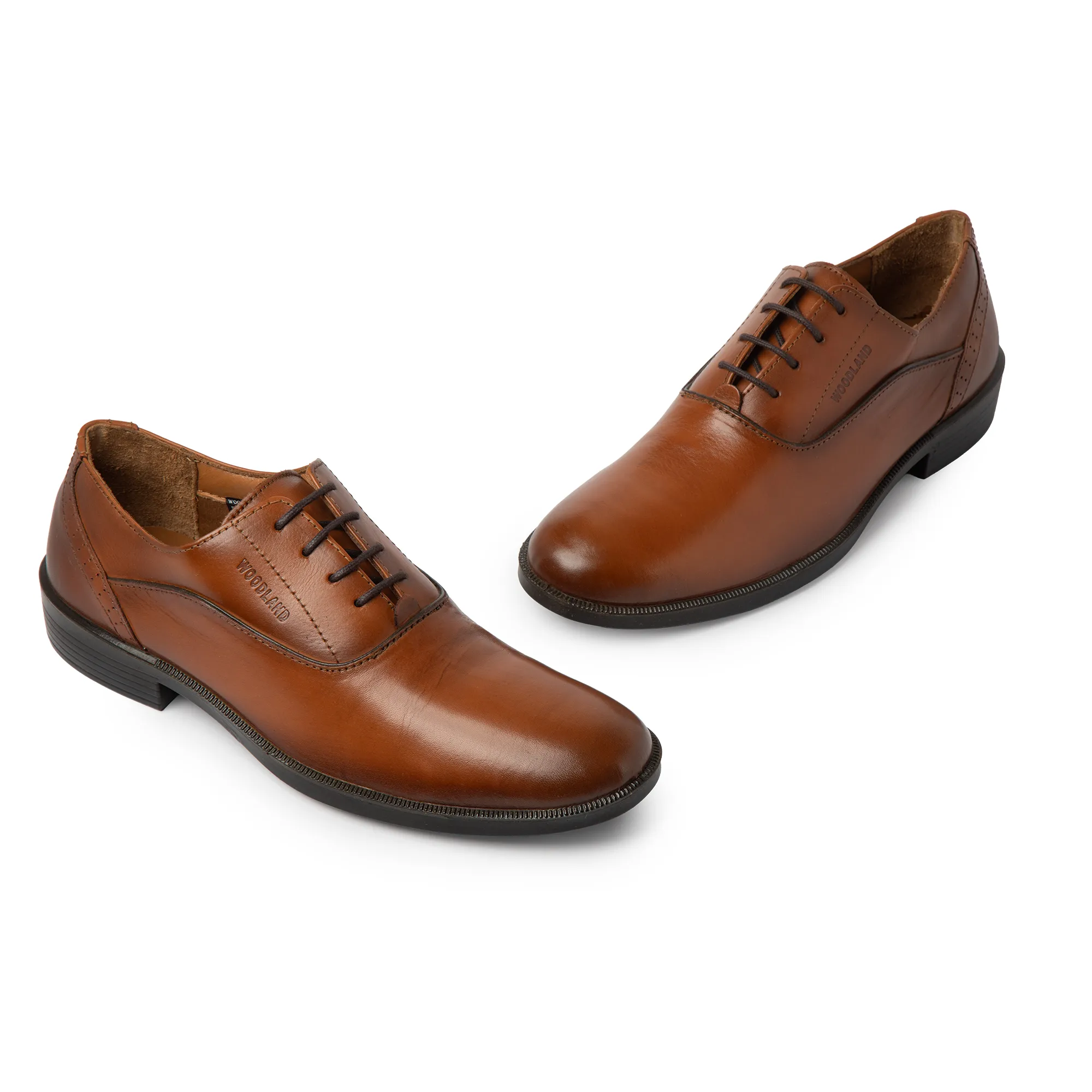 Woods Men Tan Formal Classic Softy Crust Dress Shoes - Thumbnail 3