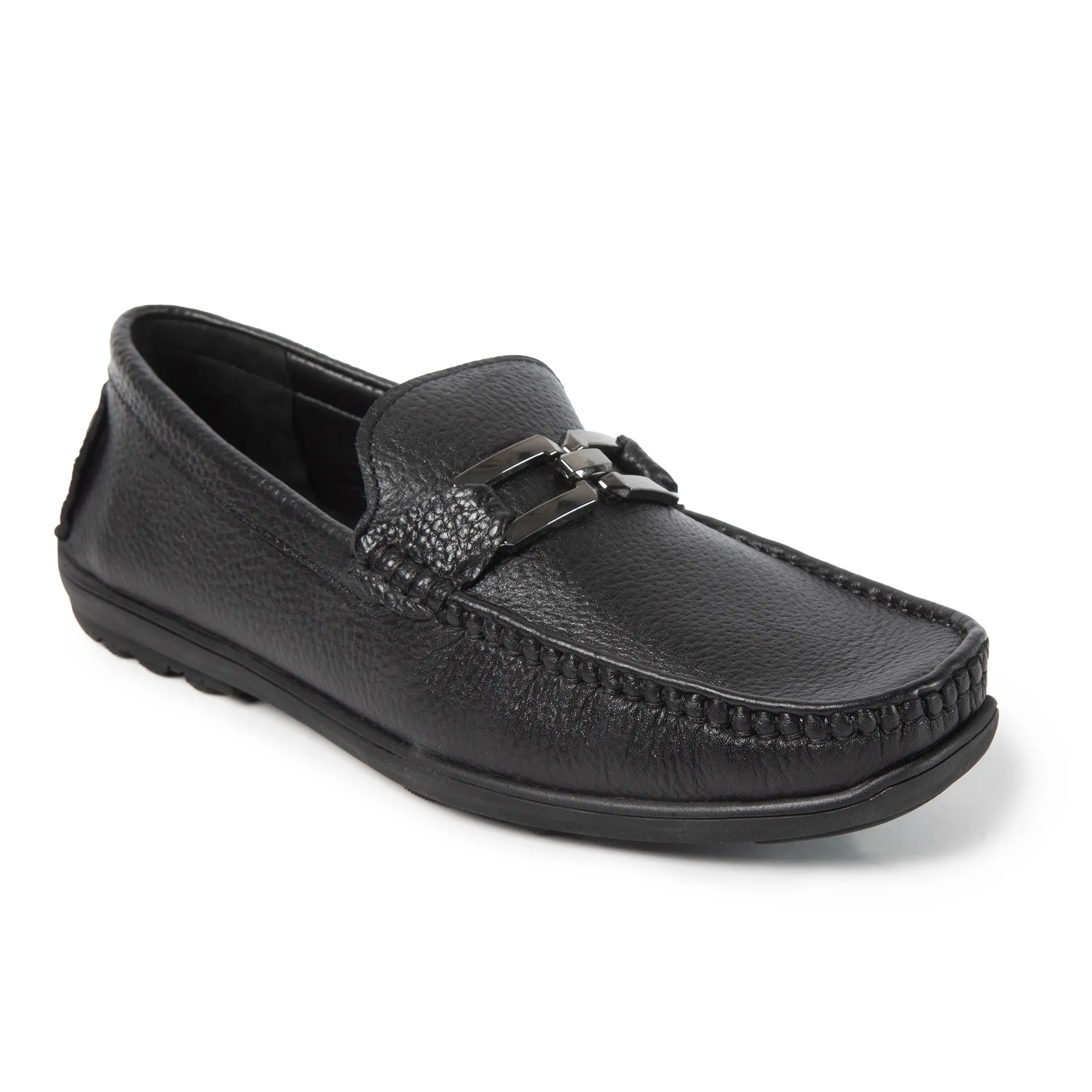 Men Black Softy Leather Classic Slip-On Shoes 12