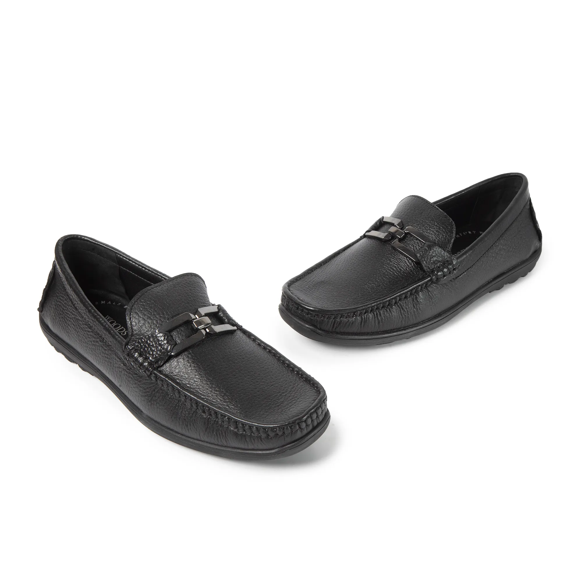 Men Black Softy Leather Classic Slip-On Shoes 3