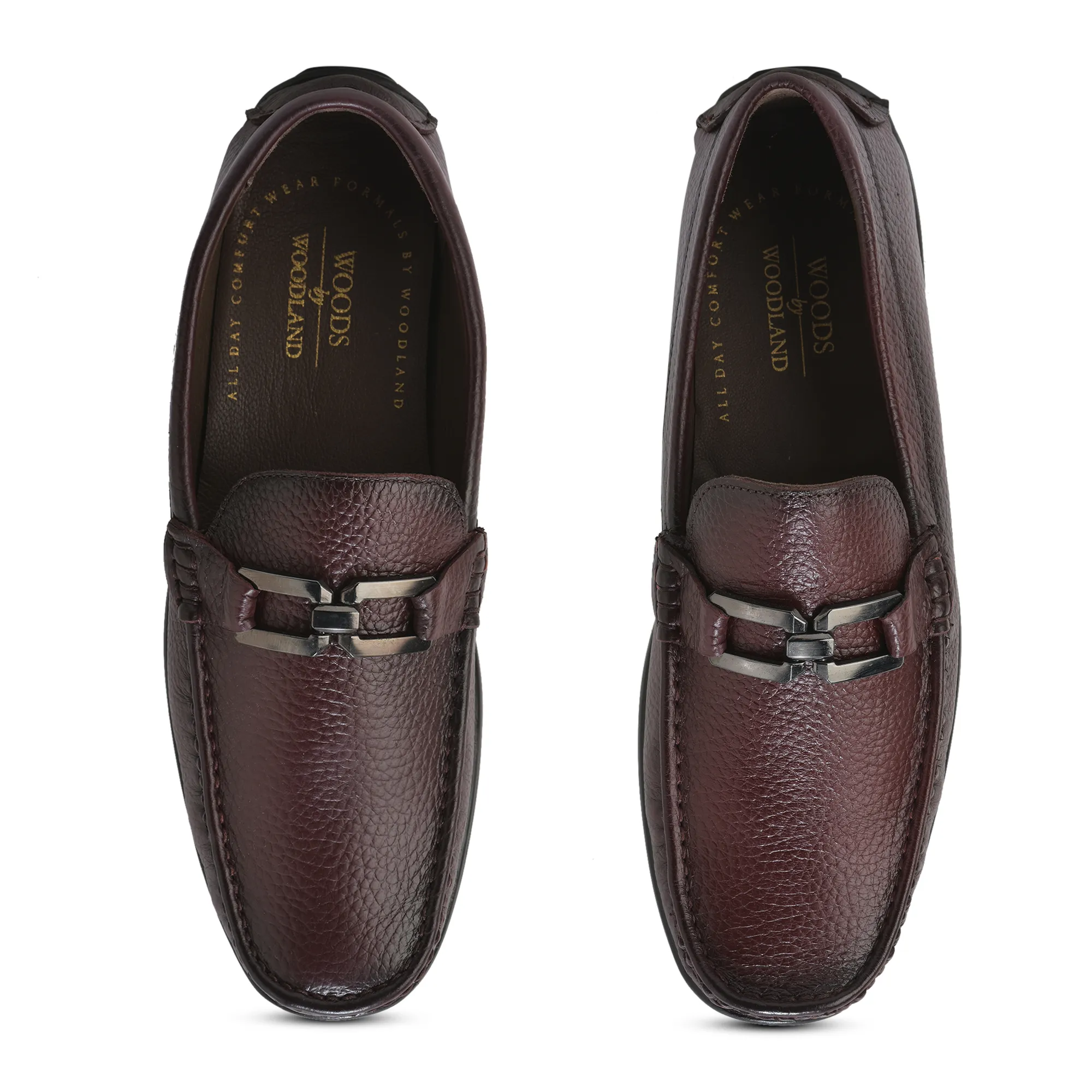 Men Wine Softy Leather Classic Slip-On Shoes - Thumbnail 5